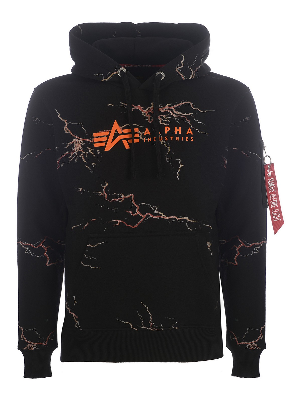 Shop Alpha Industries Hooded Sweatshirt  In Cotton In Black