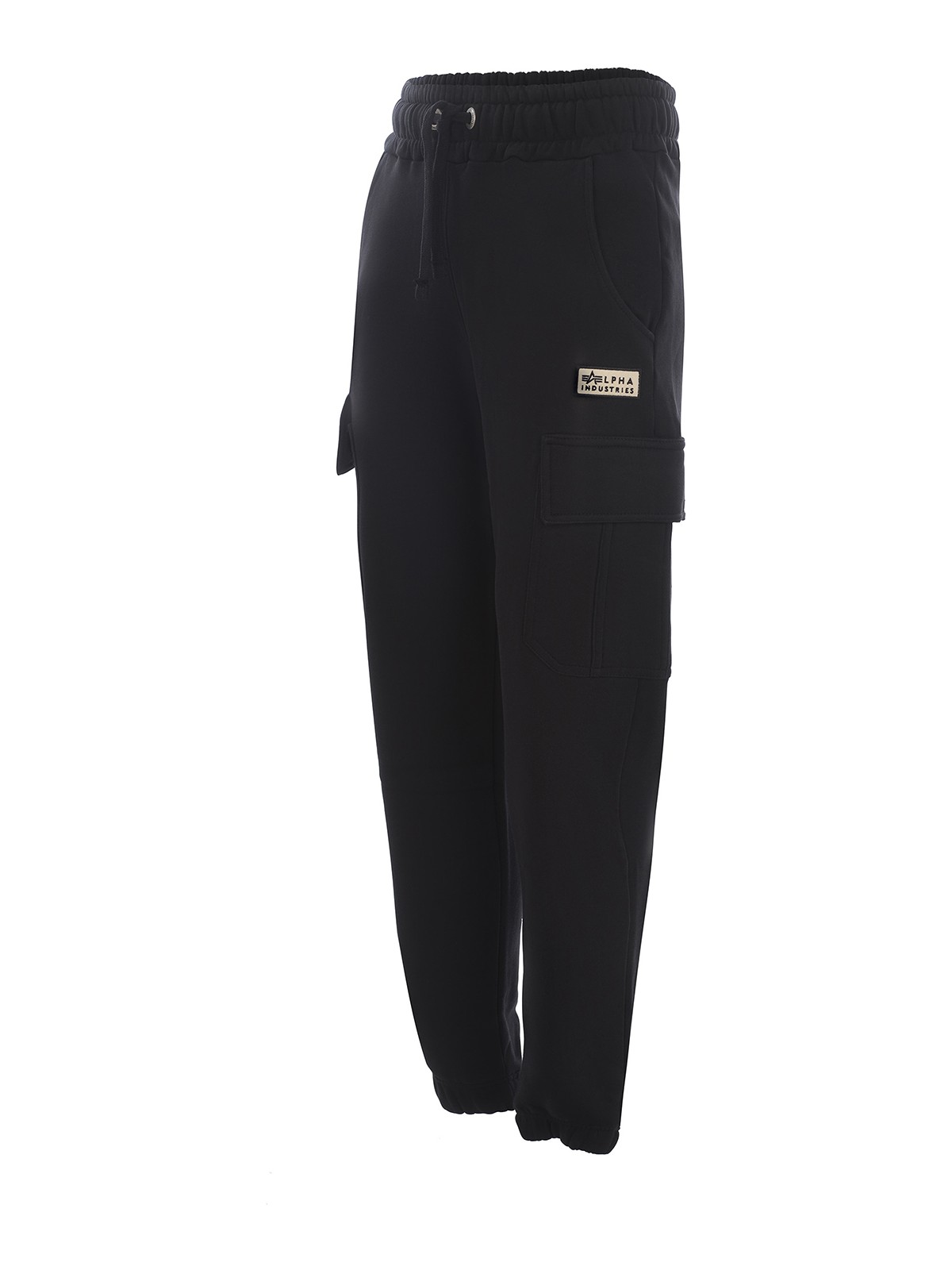 Shop Alpha Industries Trousers Jogging  In Cotton In Black