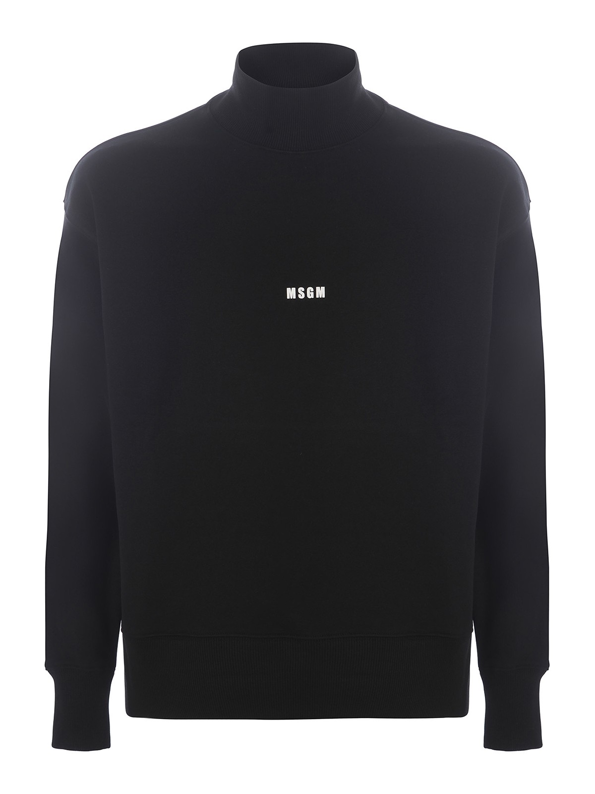 Shop Msgm Sweatshirt  In Cotton In Black