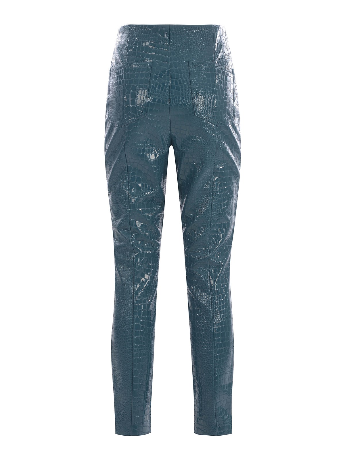Shop Rotate Birger Christensen Trousers Rotate Faux Leather In Blue