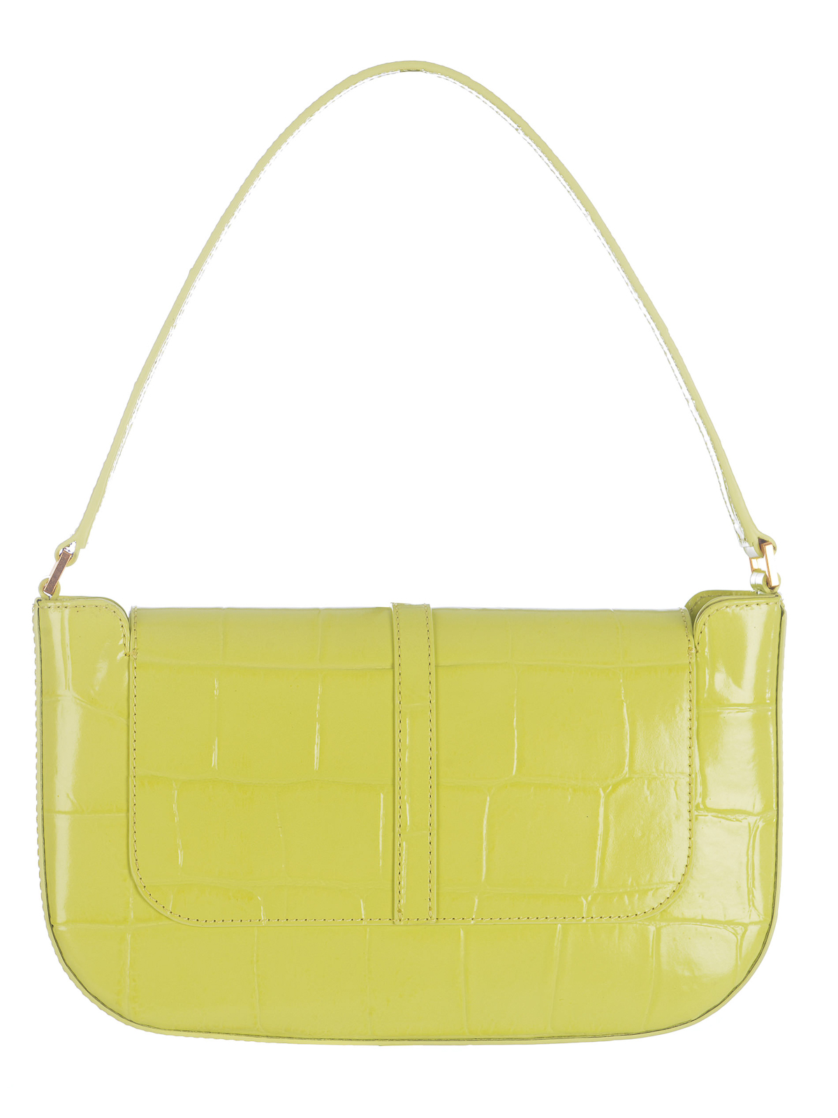 Shop By Far Shoulder Bag   In Crocodile Leather In Yellow