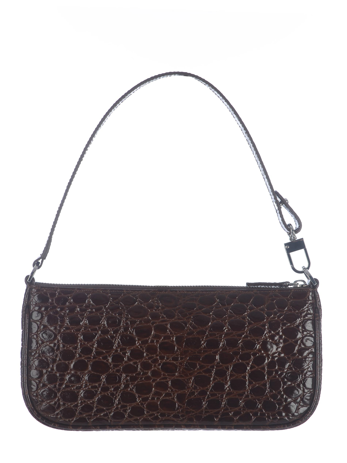 Shop By Far Shoulder Bag   In Croco Leather In Brown