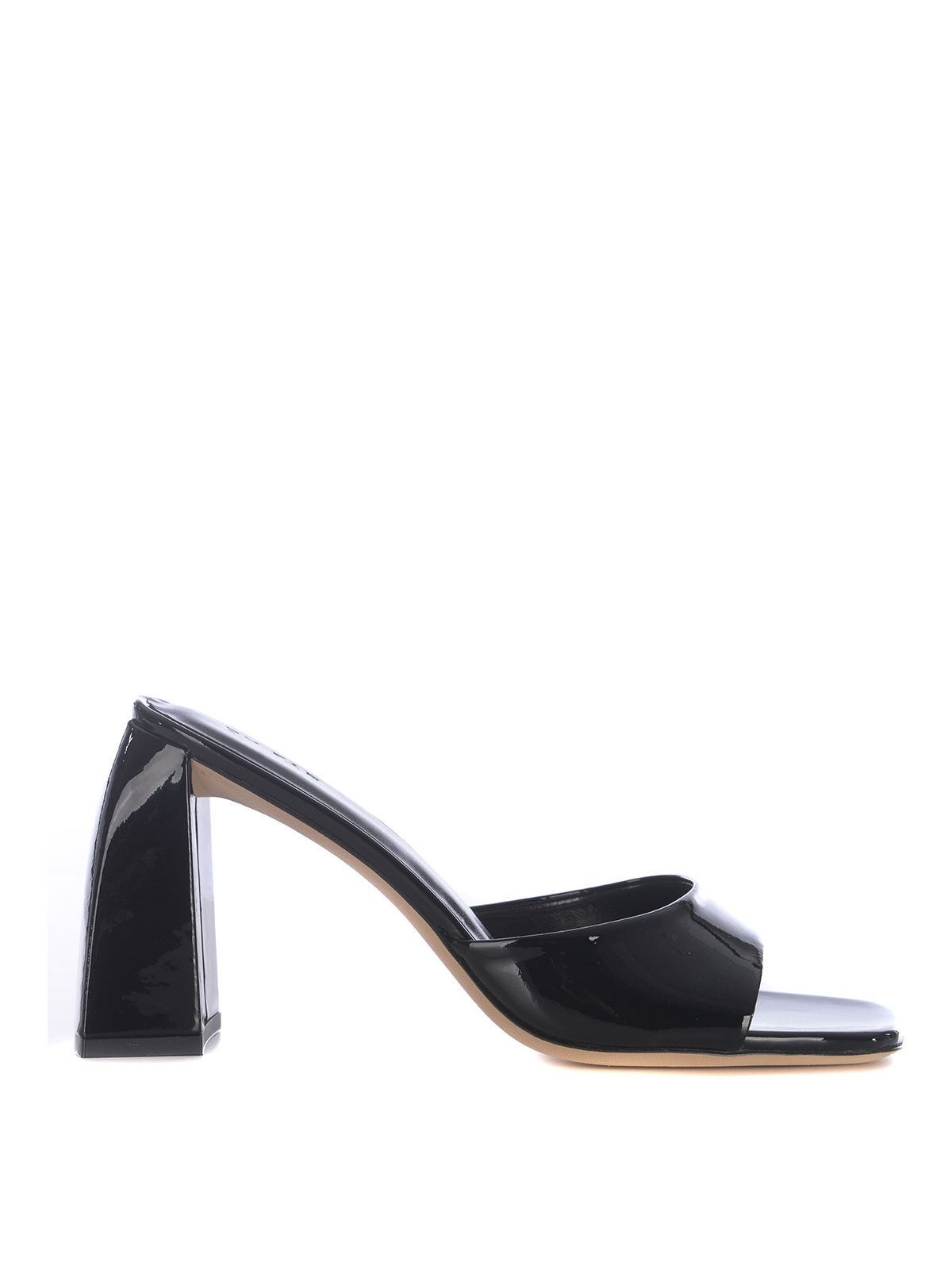 By Far Sandal  Michele In Semi-gloss Leather Available Store Pompei In Negro