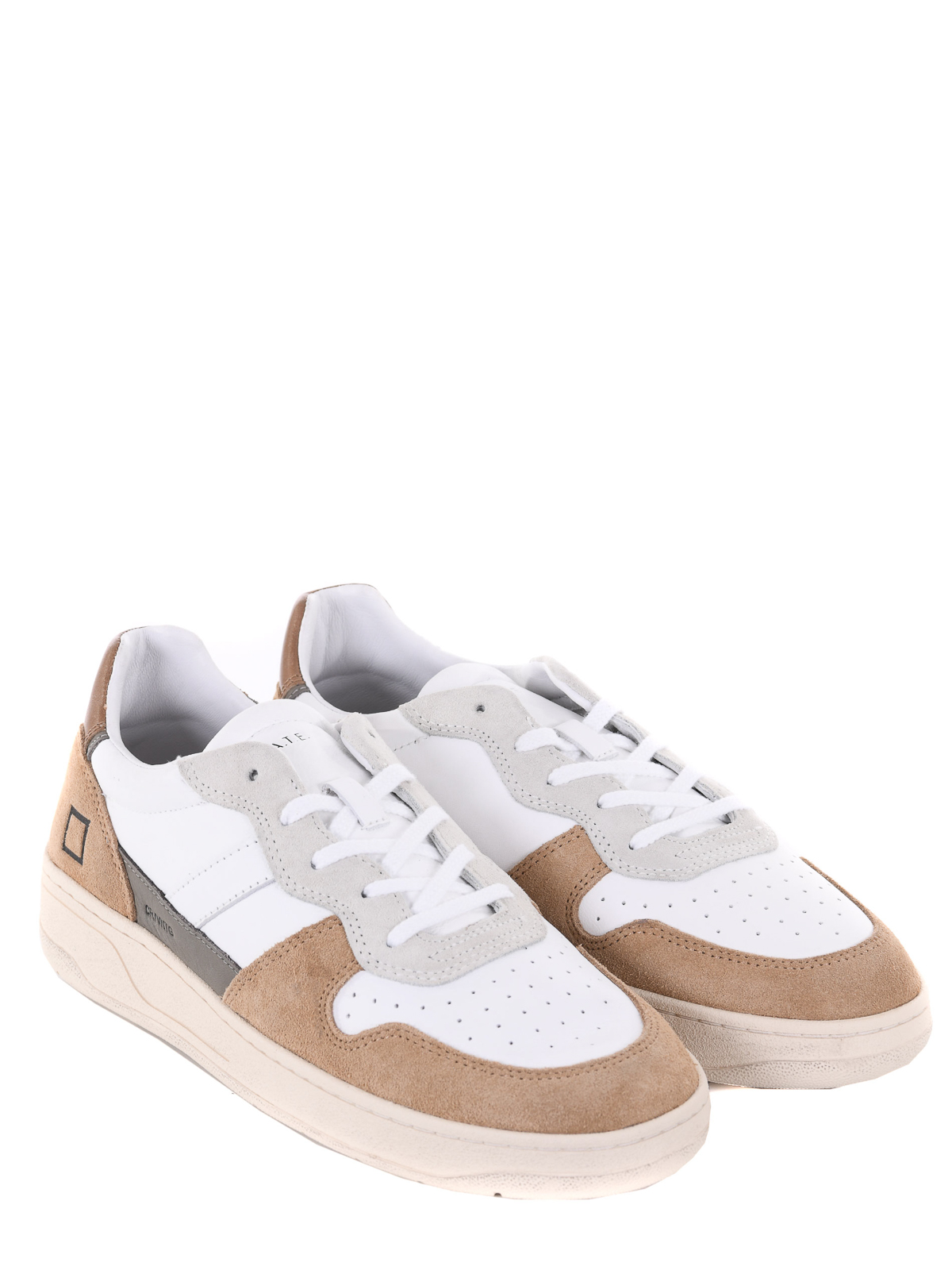 Shop Date Sneakers Uomo D.a.t.e.  Leather And Suede In White