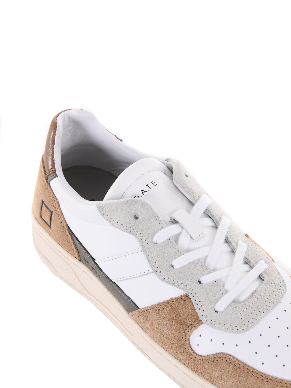 Shop Date Sneakers Uomo D.a.t.e.  Leather And Suede In White