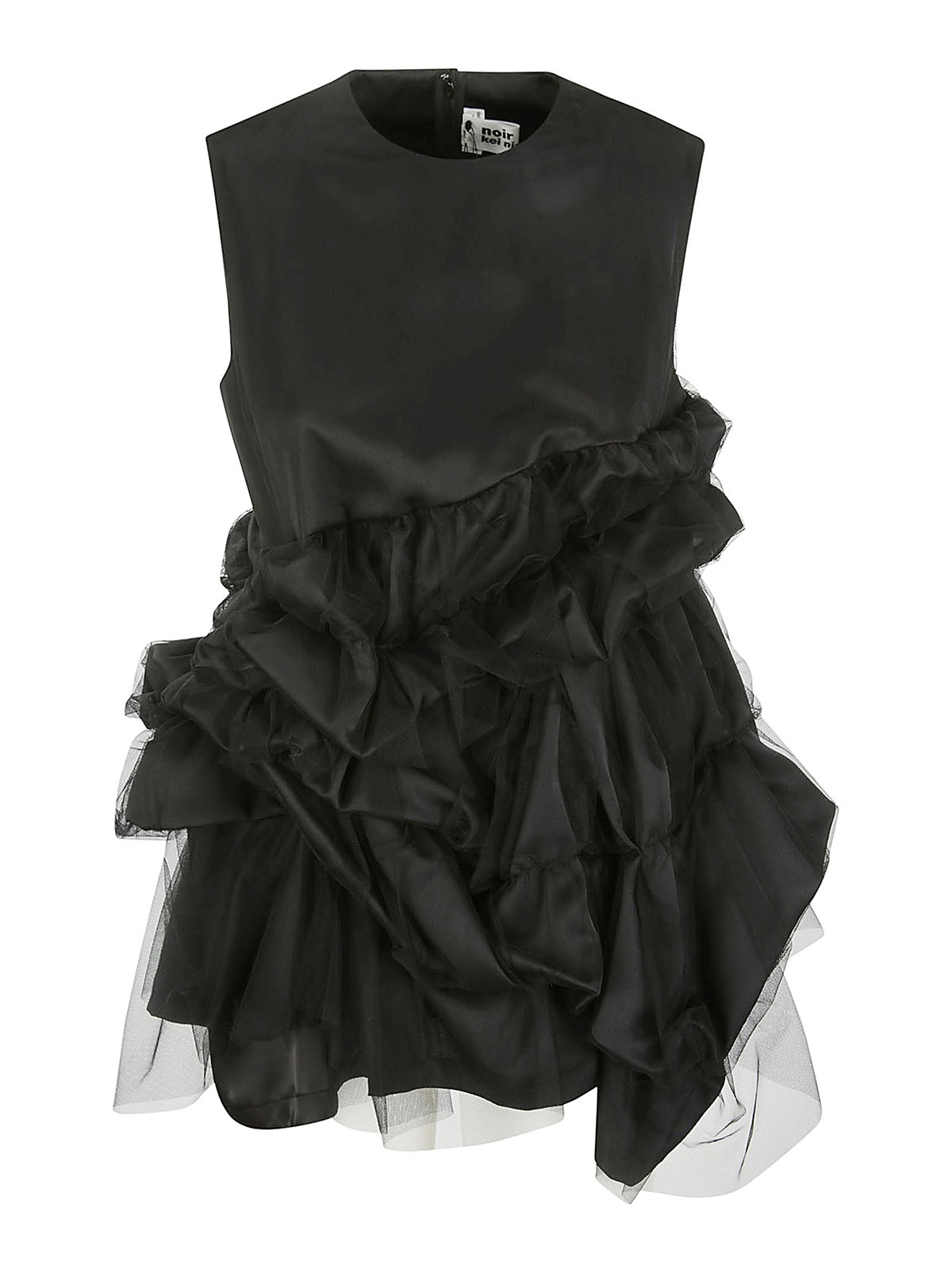 Black Peplum Tank Top by Comme des Garçons on Sale