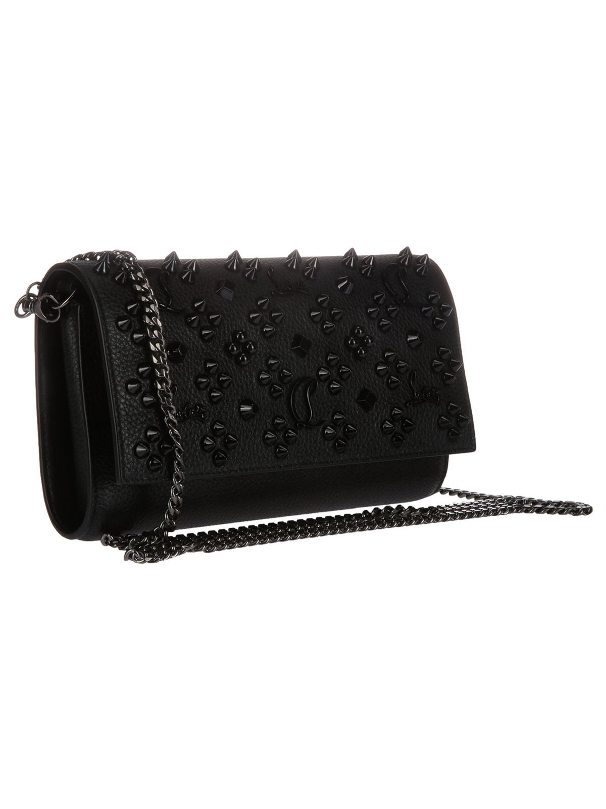 Shop Christian Louboutin Paloma Leather Wallet In Black