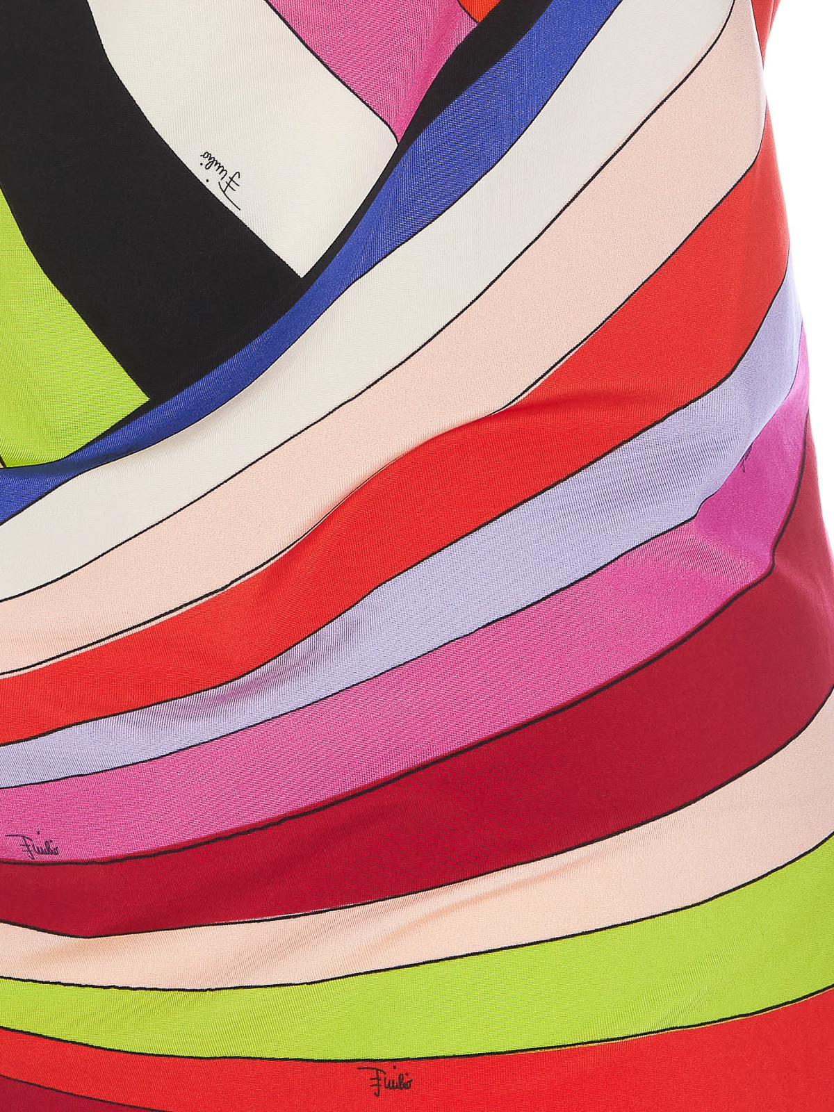 Shop Emilio Pucci Iride Print Halterneck Top In Multicolour