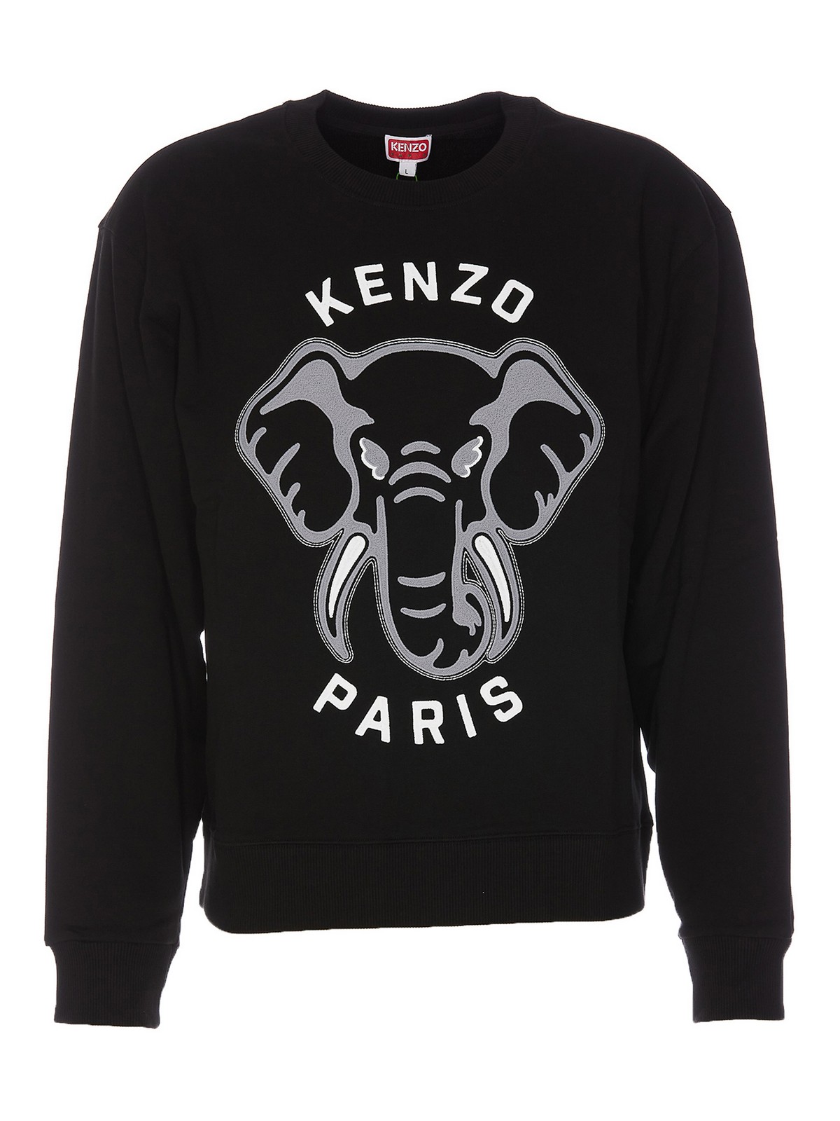 Shop Kenzo Varsity Jungle Elephant Sweatshirt In Black