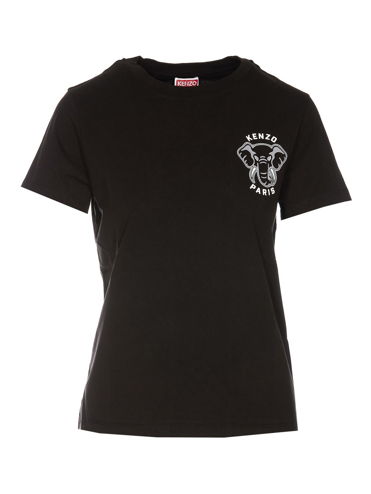 Kenzo Elephant logo t-shirt - Black - Women | FD62TS0824SO99J