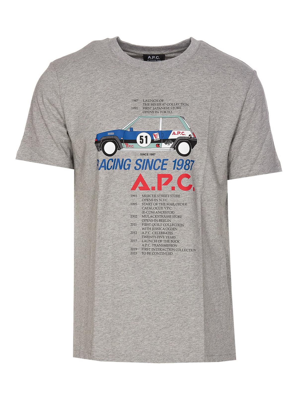 Shop Apc Camiseta - Gris In Grey