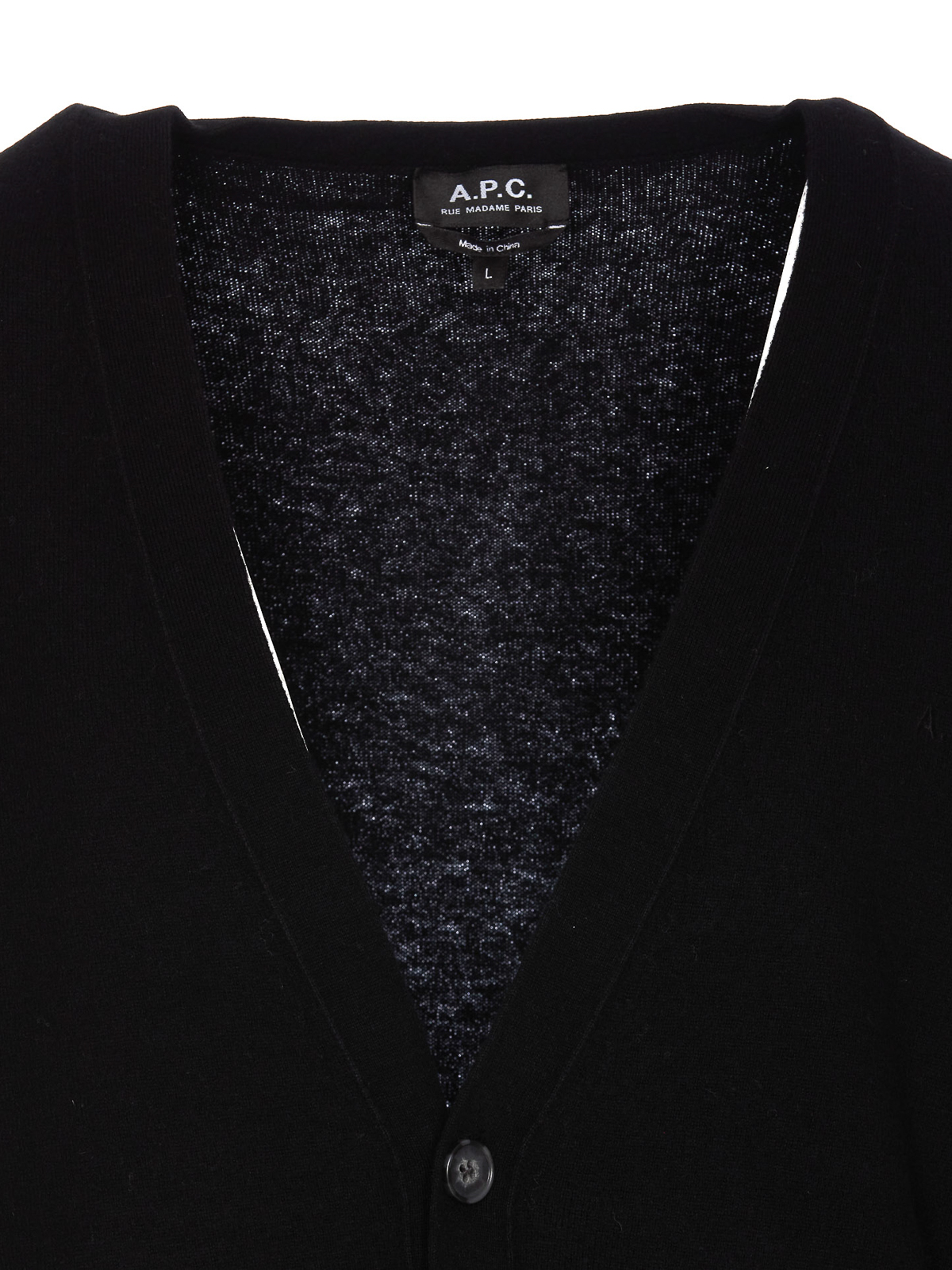 Shop Apc Cardigan Theo In Black