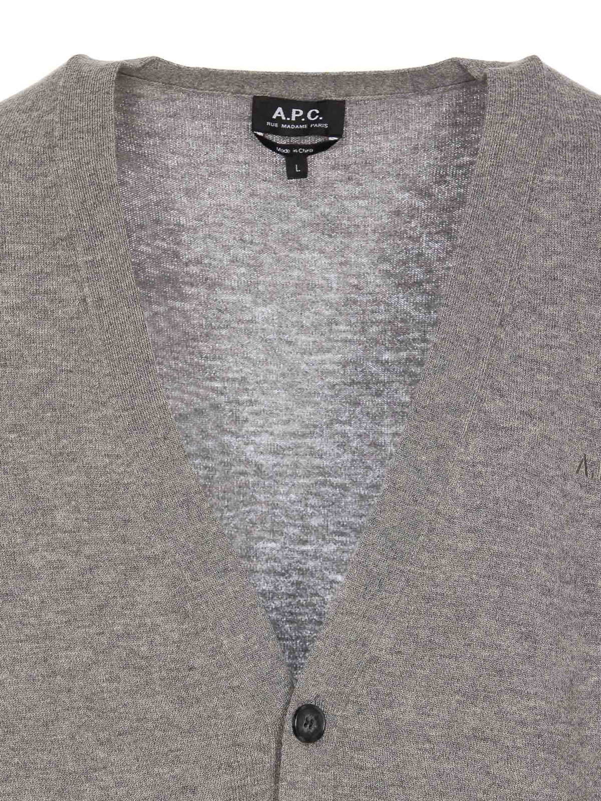 A.P.C. カーディガン - グレー - グレイ|WVBBYH22236PLA