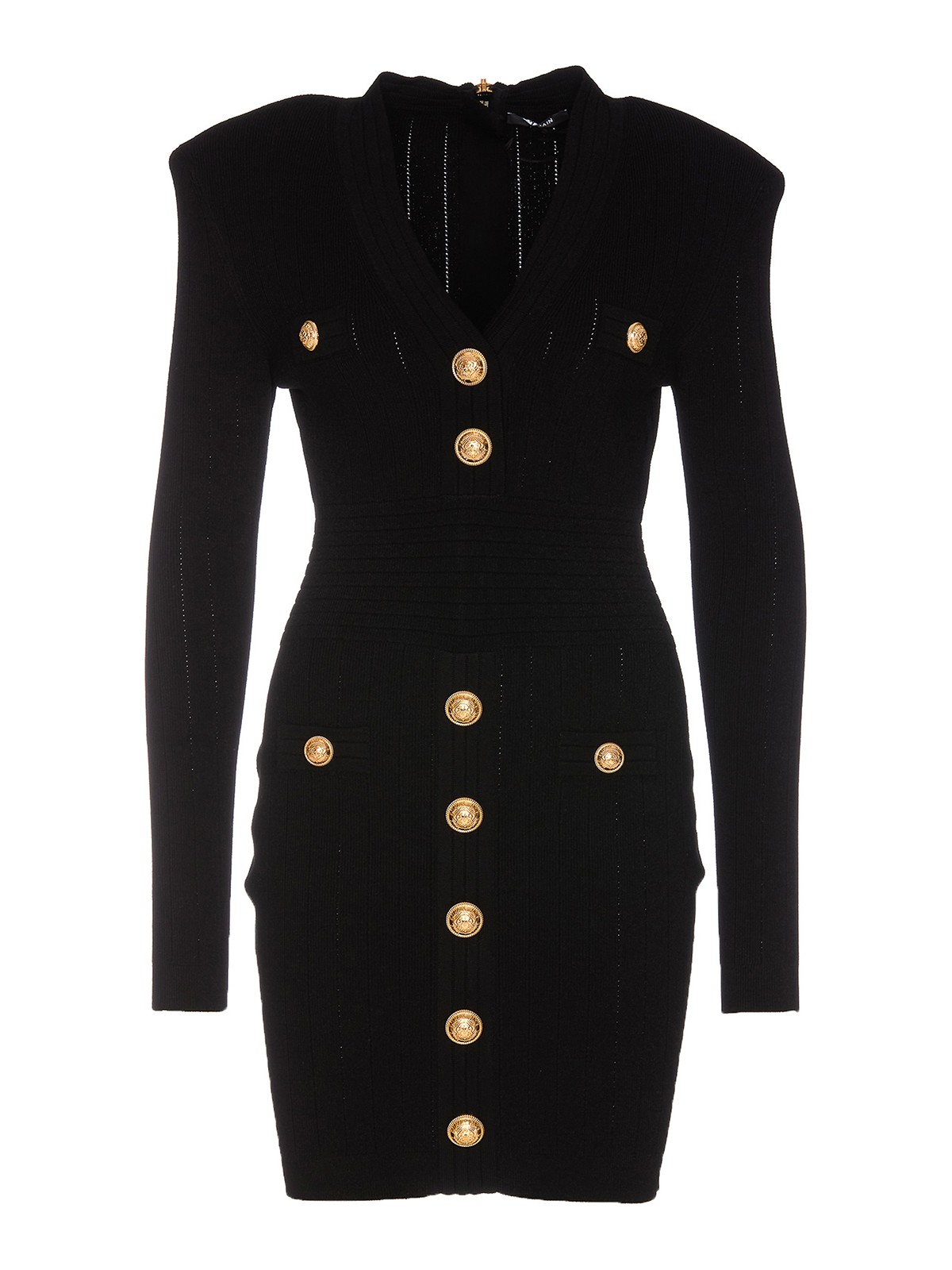 Balmain black dress tight model - Black - Women|R8059KB070PA