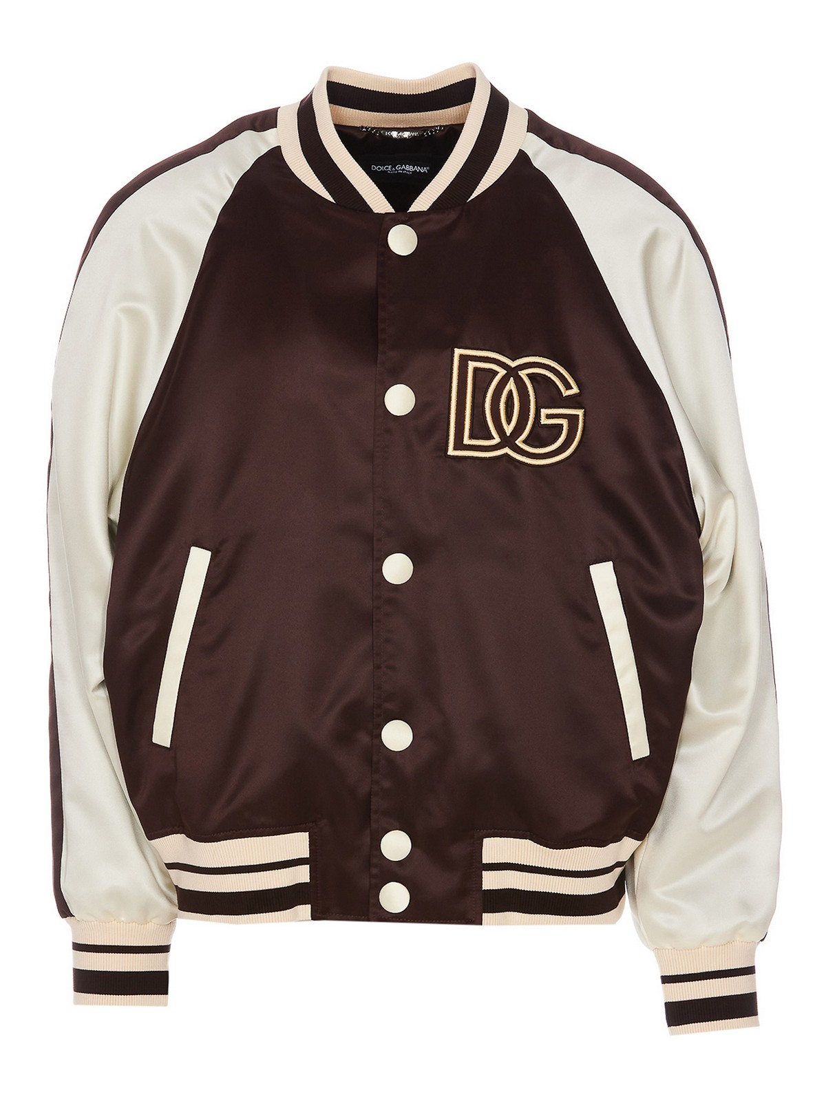 Shop Dolce & Gabbana Dg Patch Jacket In Brown