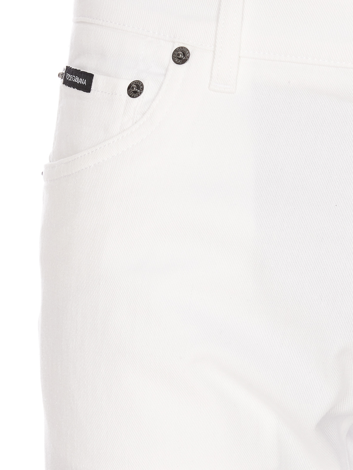 Shop Dolce & Gabbana Skinny Denim Jeans In Blanco