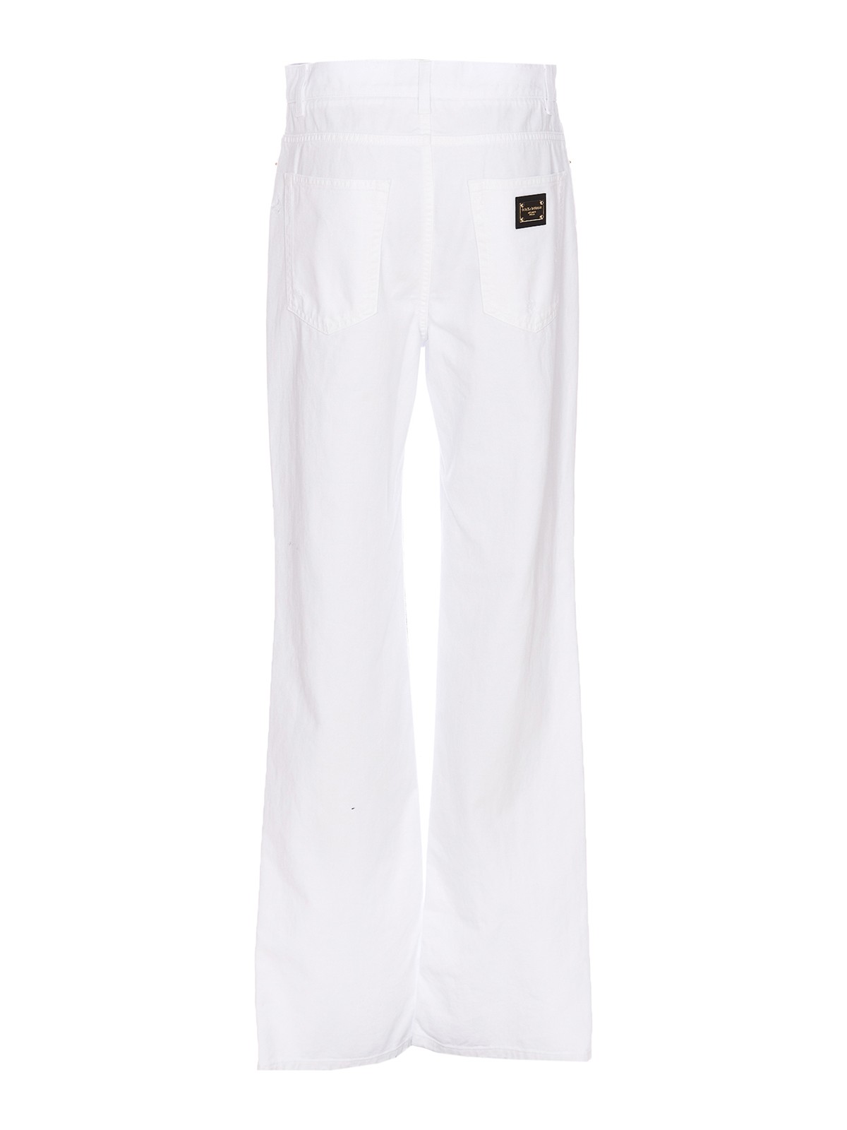 Shop Dolce & Gabbana Distressed Denim Jeans In White