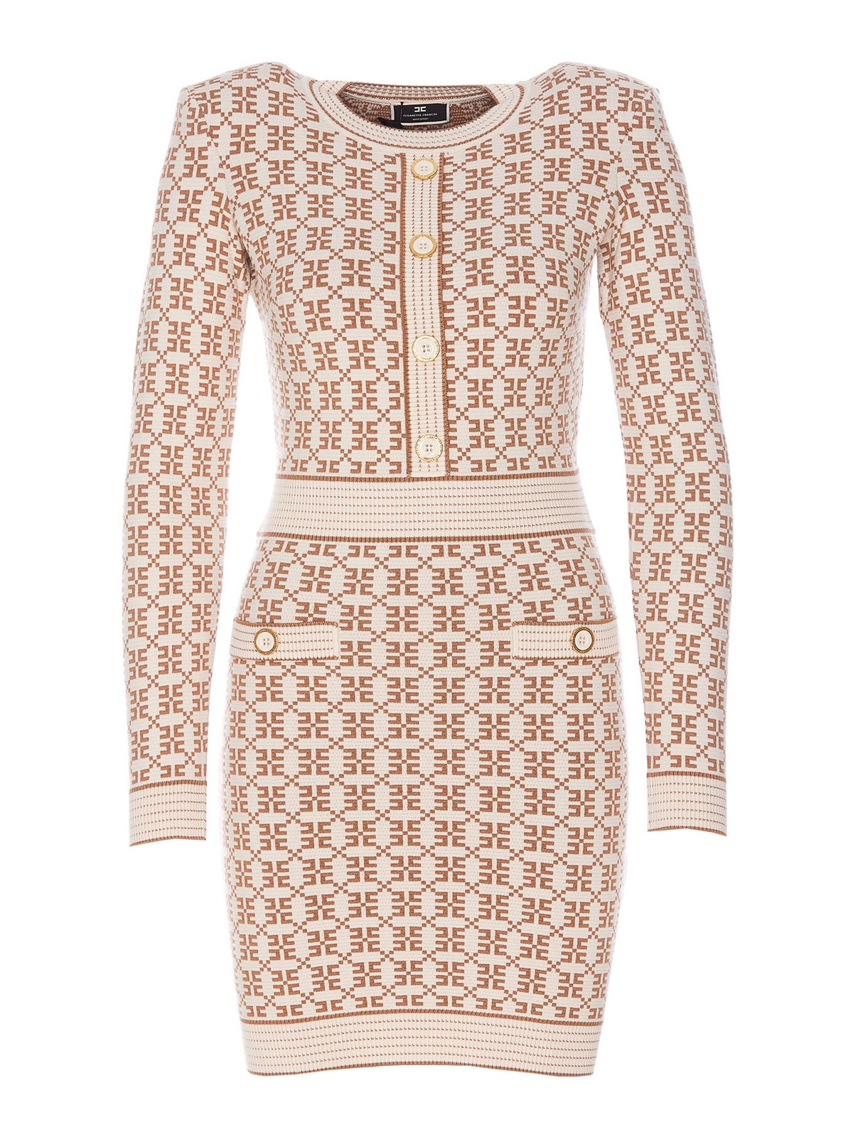elisabetta franchi beige dress ELISABETTA FRANCHI DRESS AB82356E2