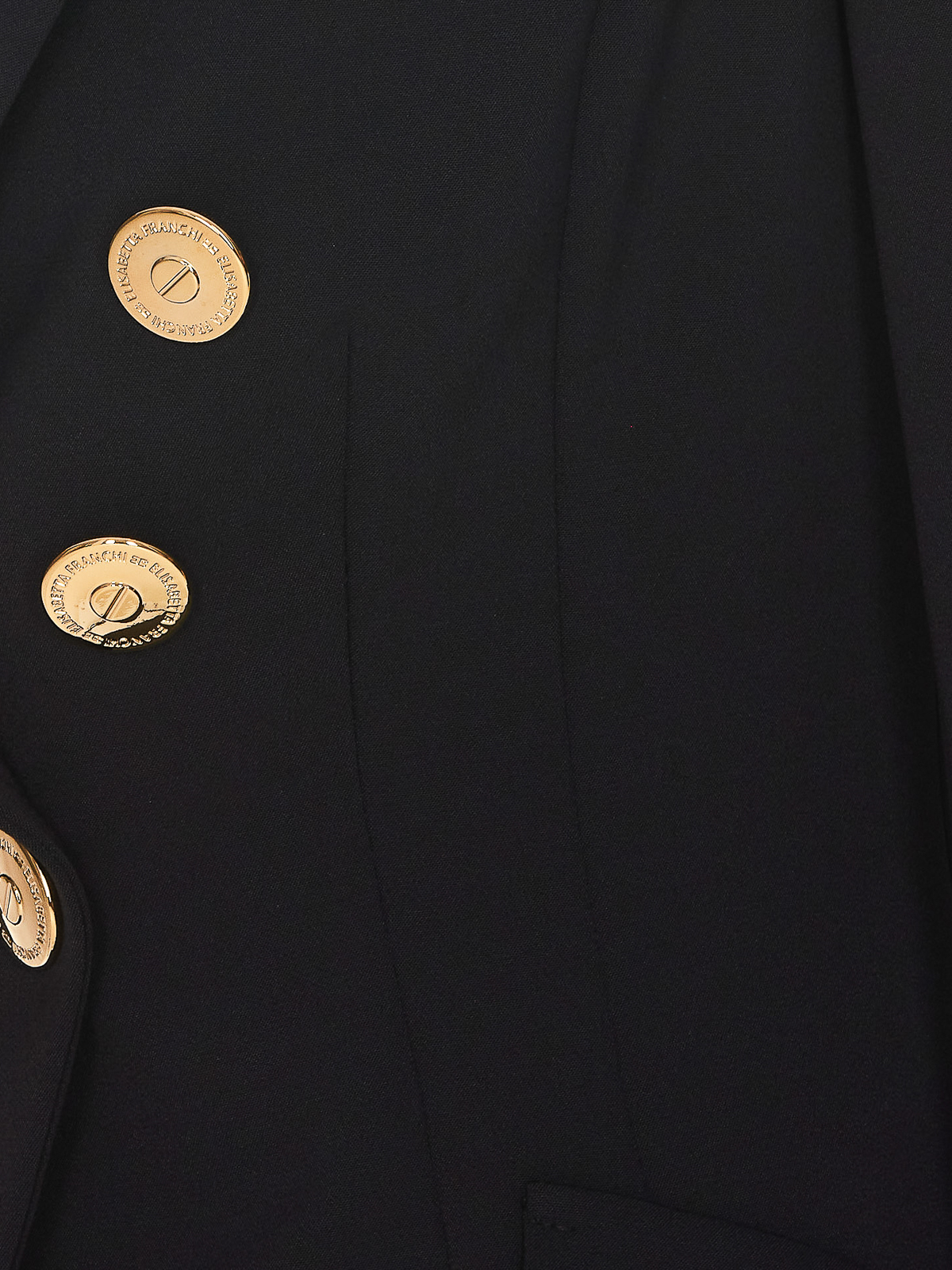 Shop Elisabetta Franchi Jacket With Golden Logo In Black