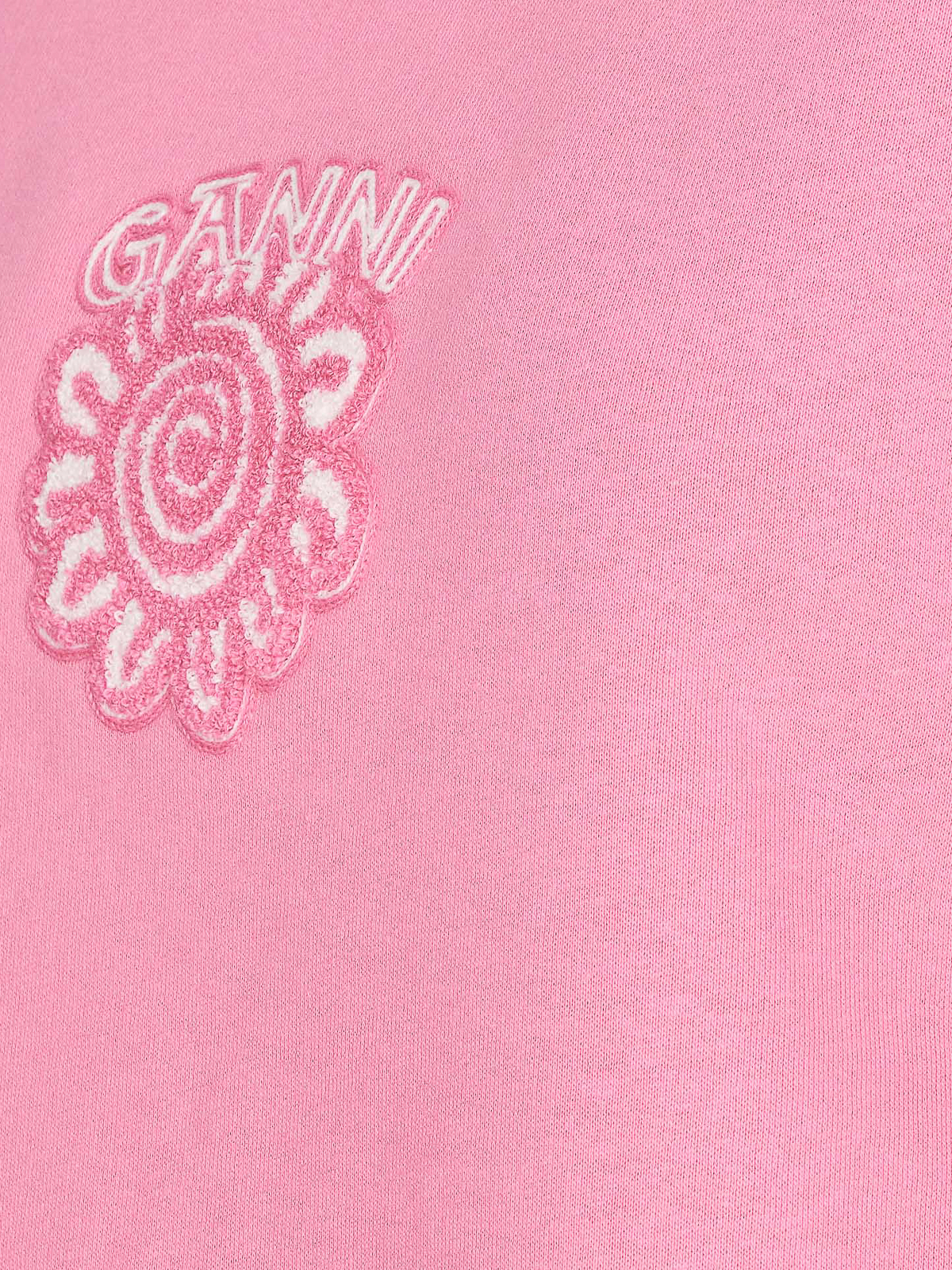 Shop Ganni Isoli Logo Sweatshirt In Pink