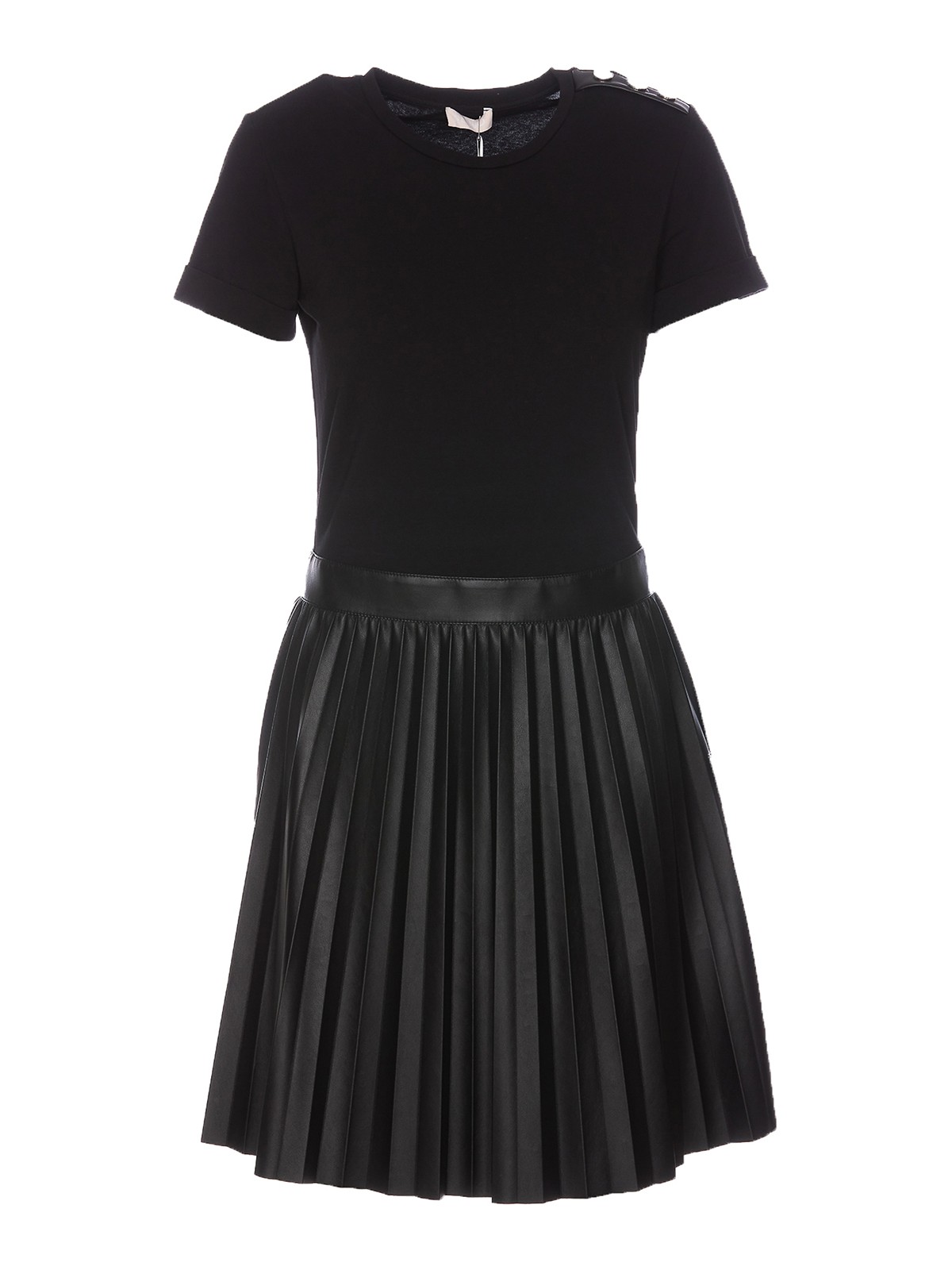 Liu Jo Plisse skirt dress - Black - Women|WF3064J7821Z9363
