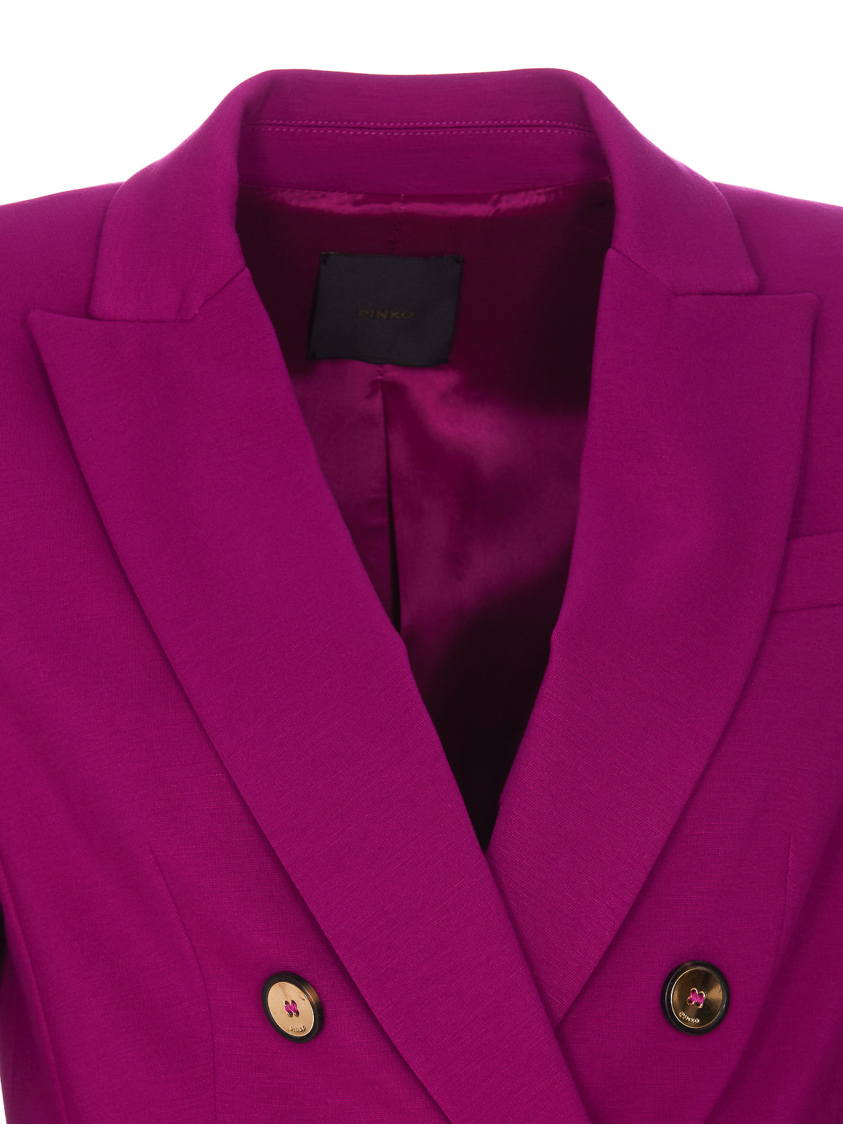 Shop Pinko Glorioso Double Breasted Closure Jacket In Purple