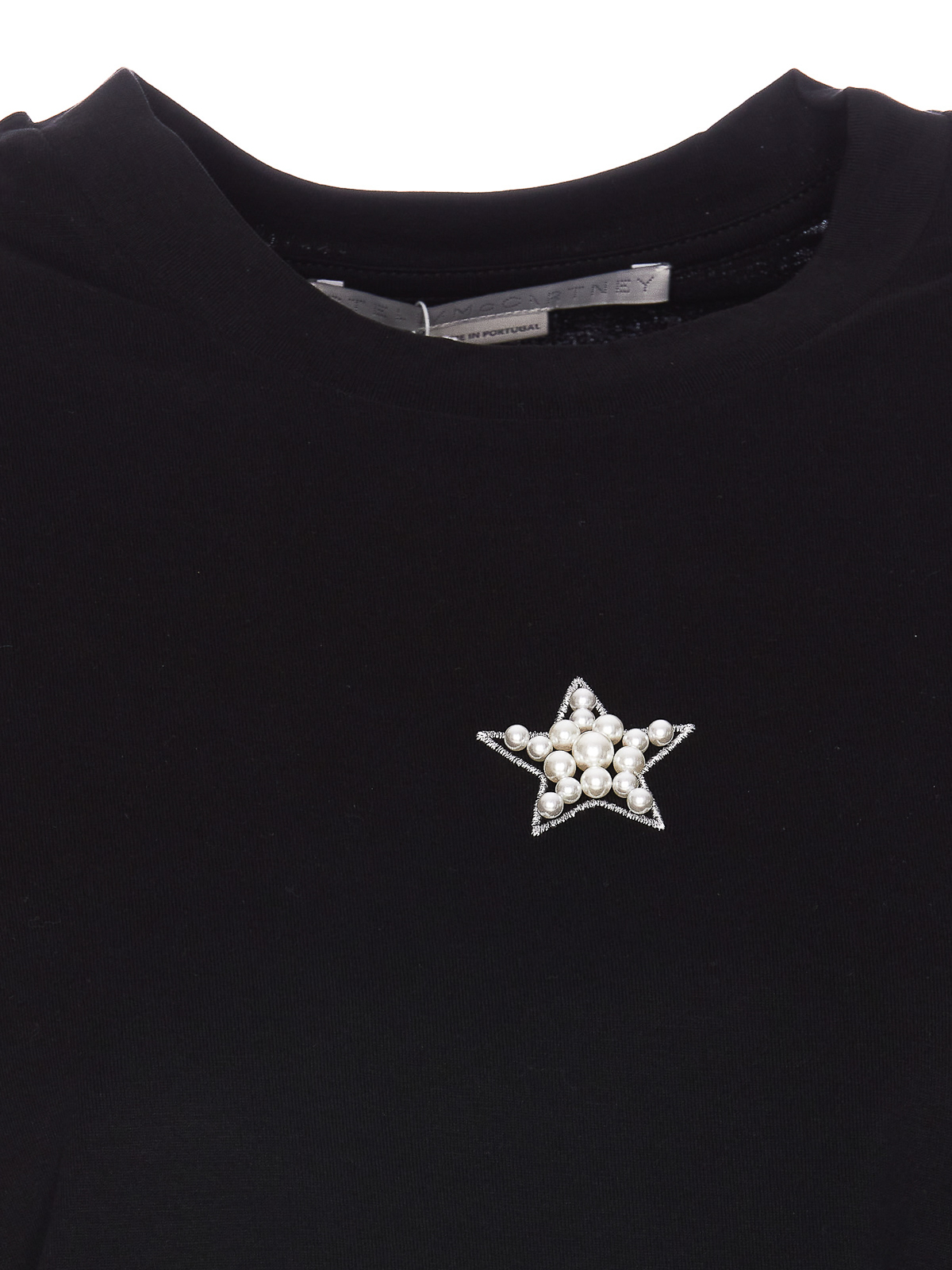 Shop Stella Mccartney Pearl Mini Star T-shirt In Black