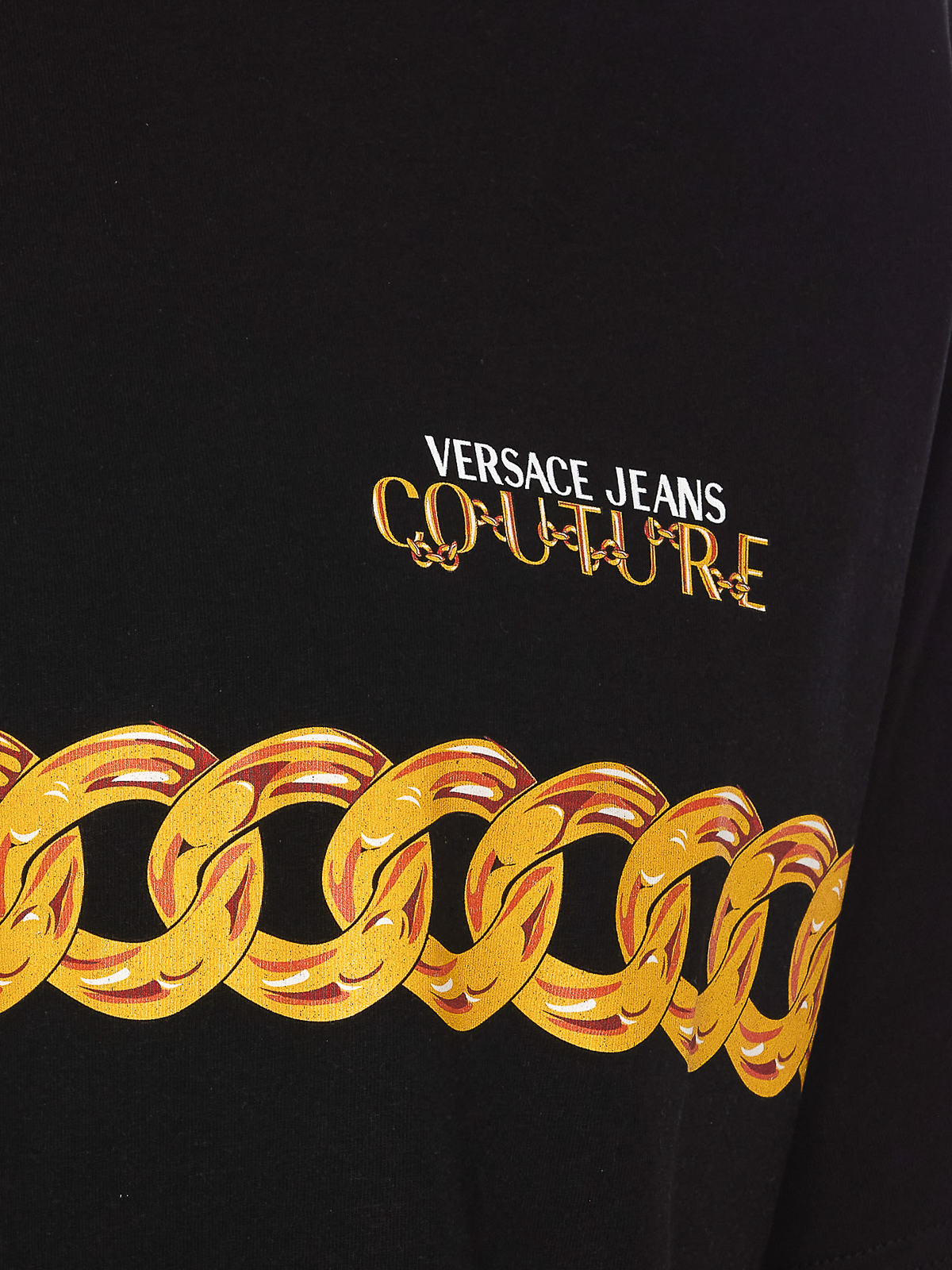 Versace Jeans Couture V-Emblem Chain T-Shirt for Women
