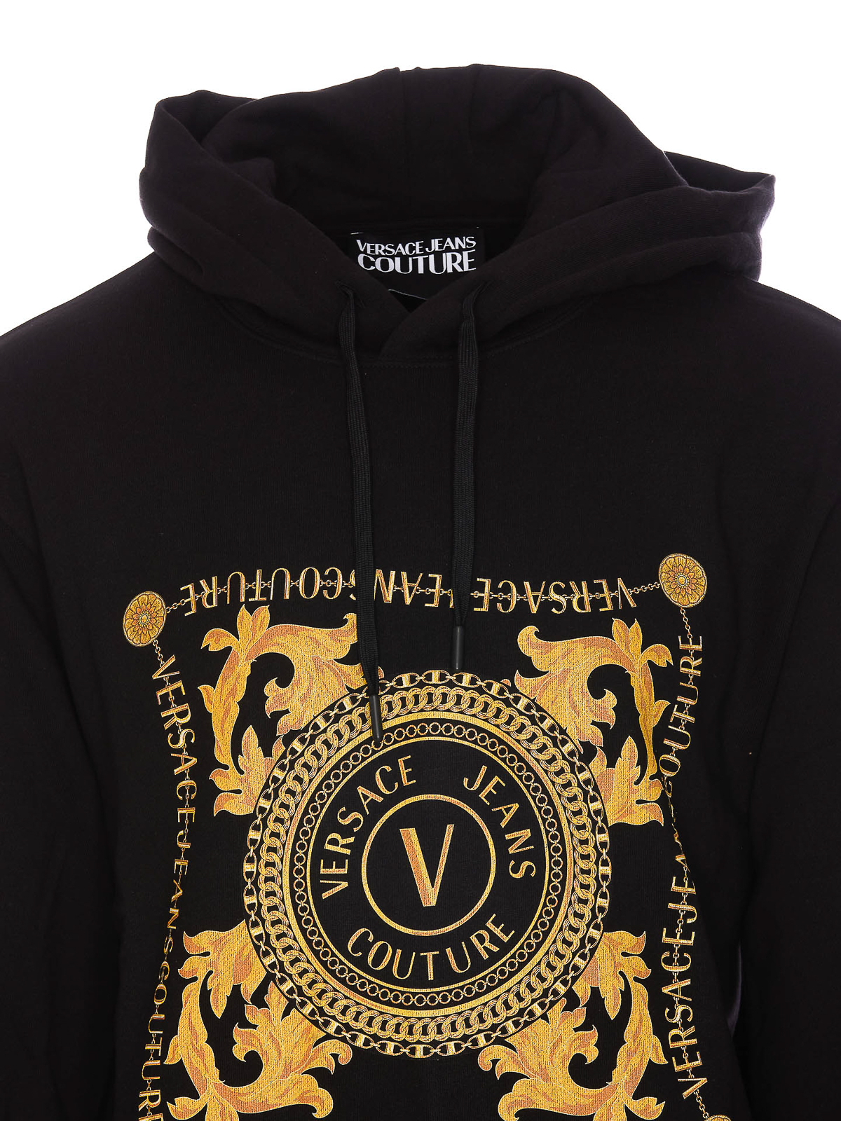 V-Emblem Chain Hoodie
