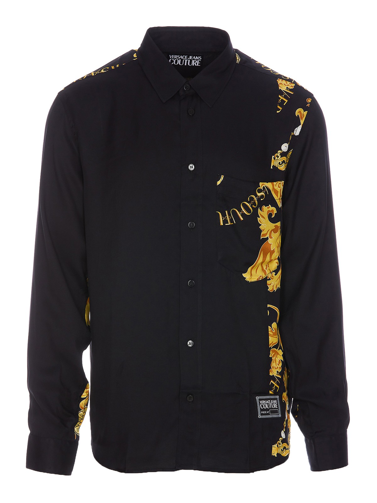 Versace Jeans Couture golden chain couture print shirt|75GAL205NS298G89