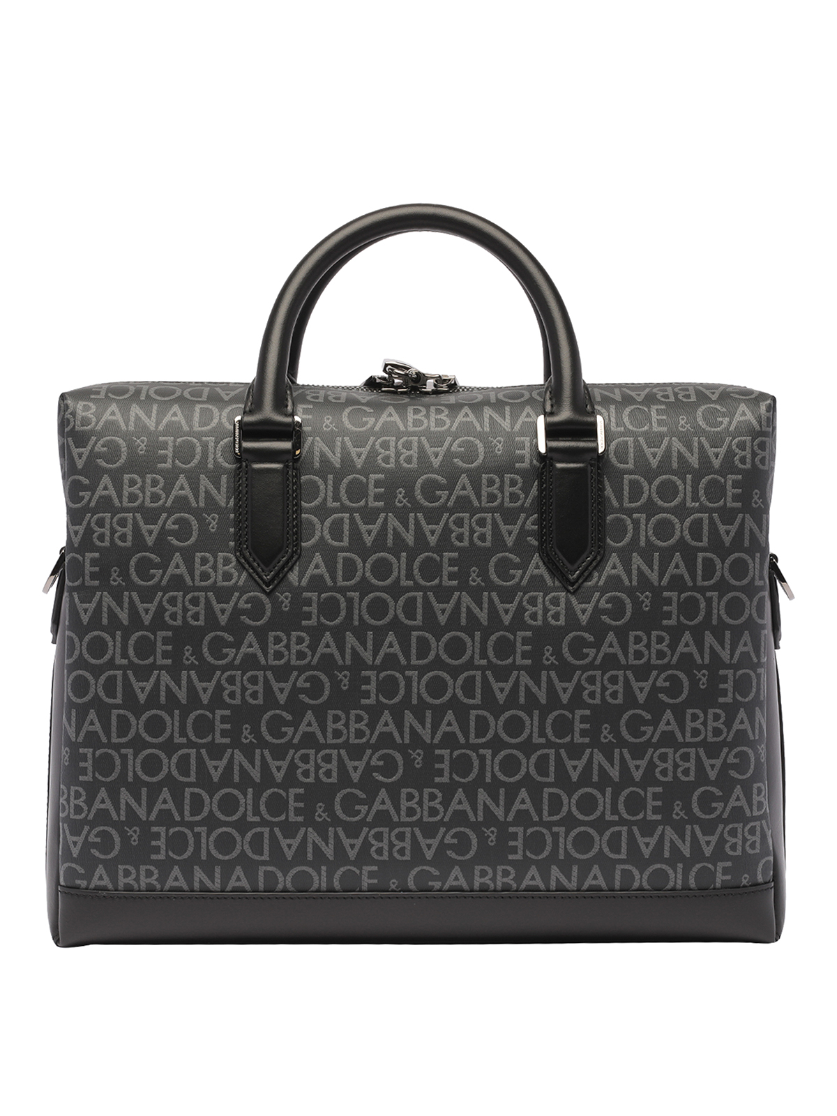 Shop Dolce & Gabbana All Over Logo Briefcase In Black