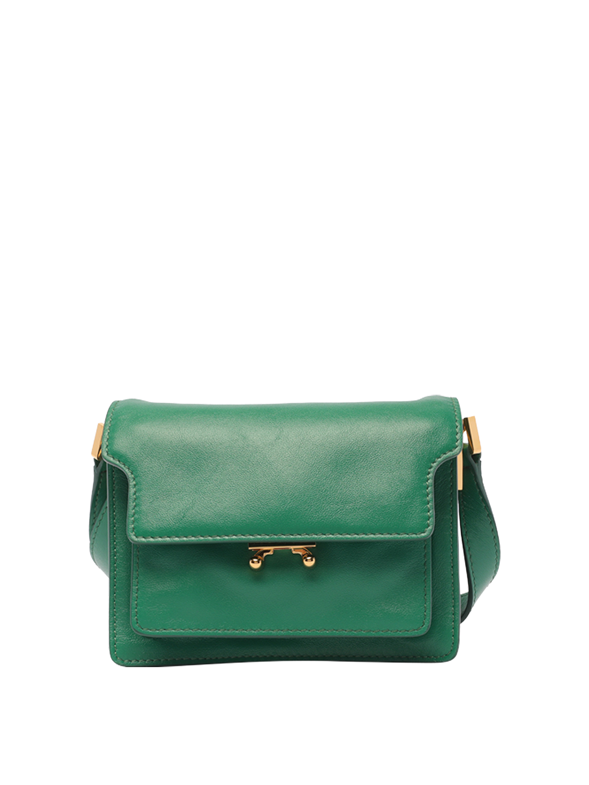 Trunk Mini Bag in Green Leather