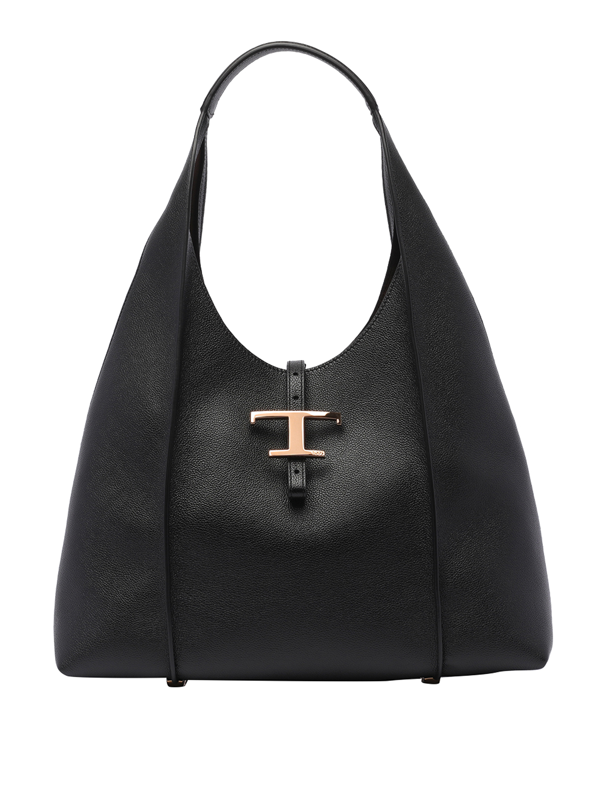 Shop Tod's T Timeless Hobo Bag In Black