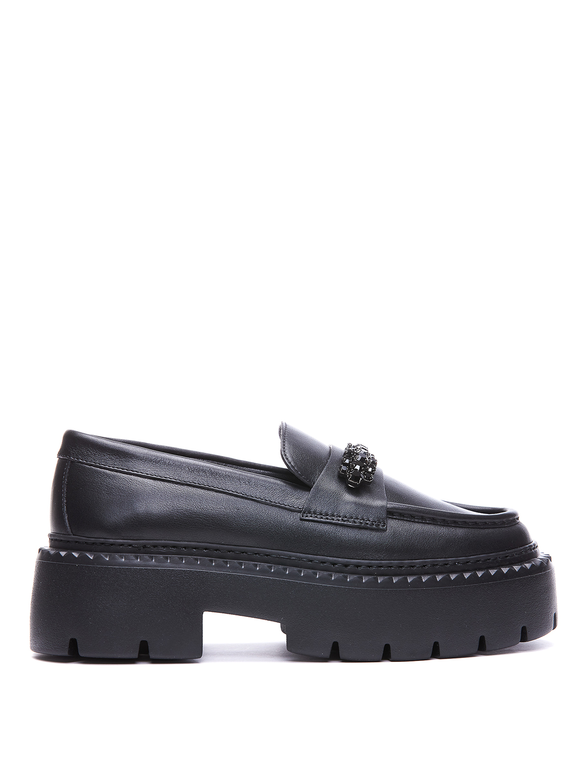 Jimmy Choo Bryer loafer flat | BRYERLOAFERFLATXXCBLACKJETBLACK