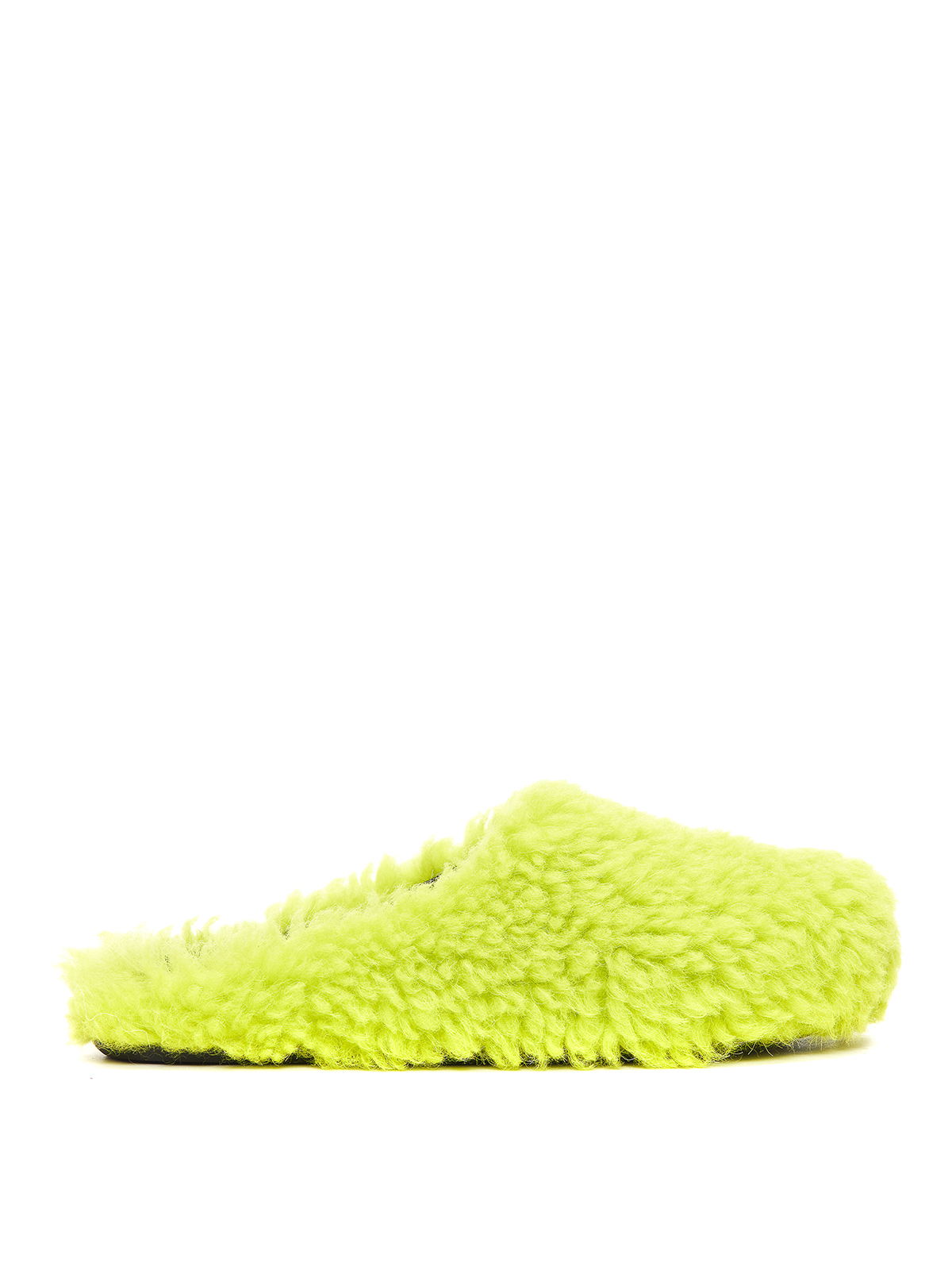 Marni Shearling Mules In Yellow