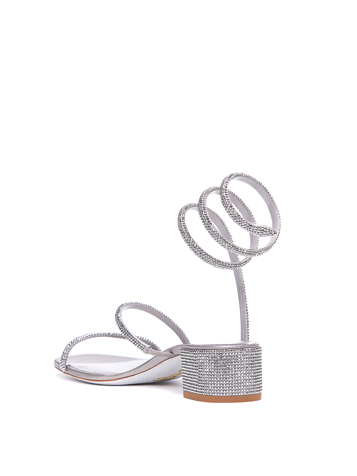 Shop René Caovilla Cleo Pump Sandals In Silver
