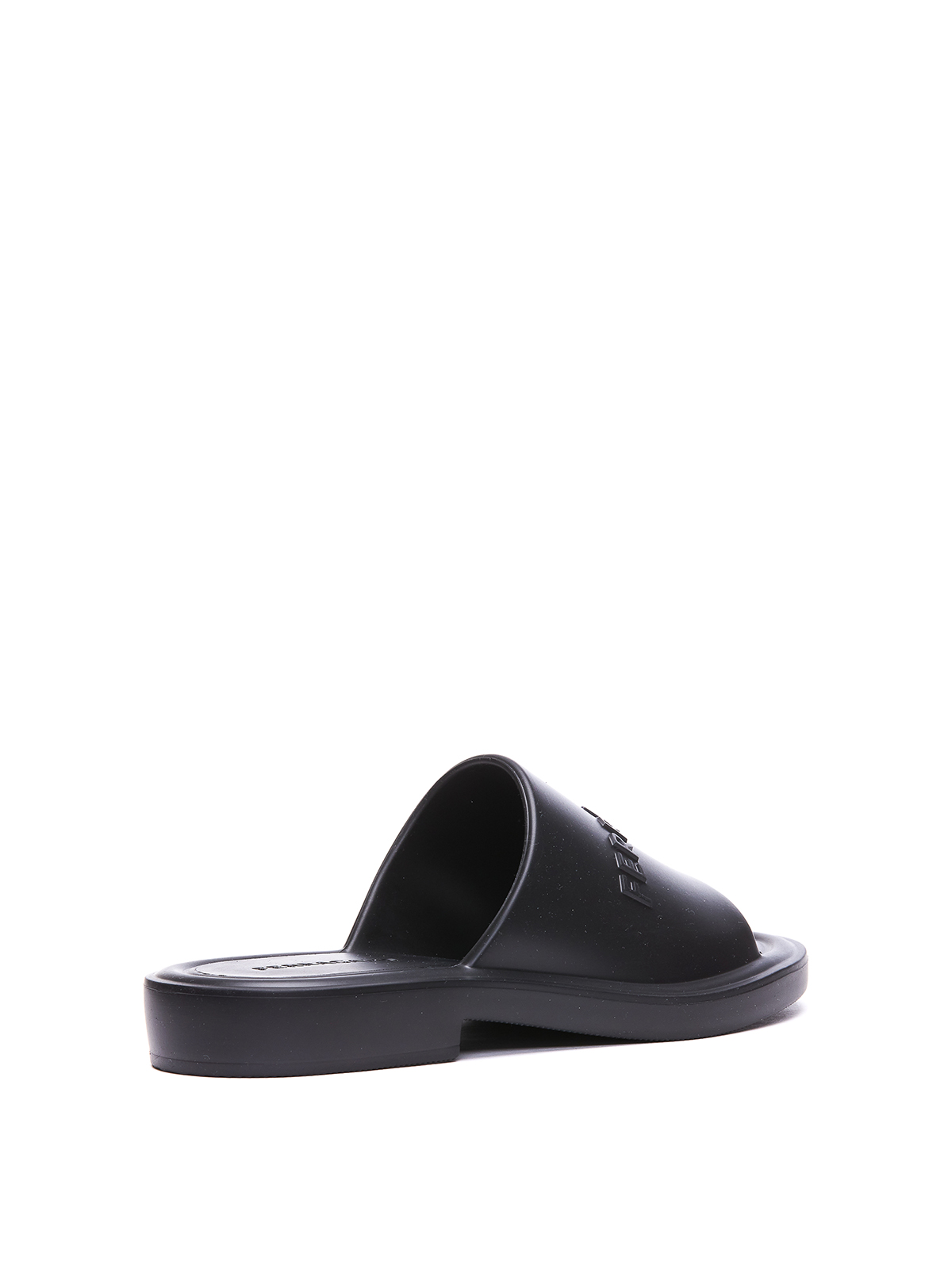 Shop Ferragamo Logo Flat Sandals In Black