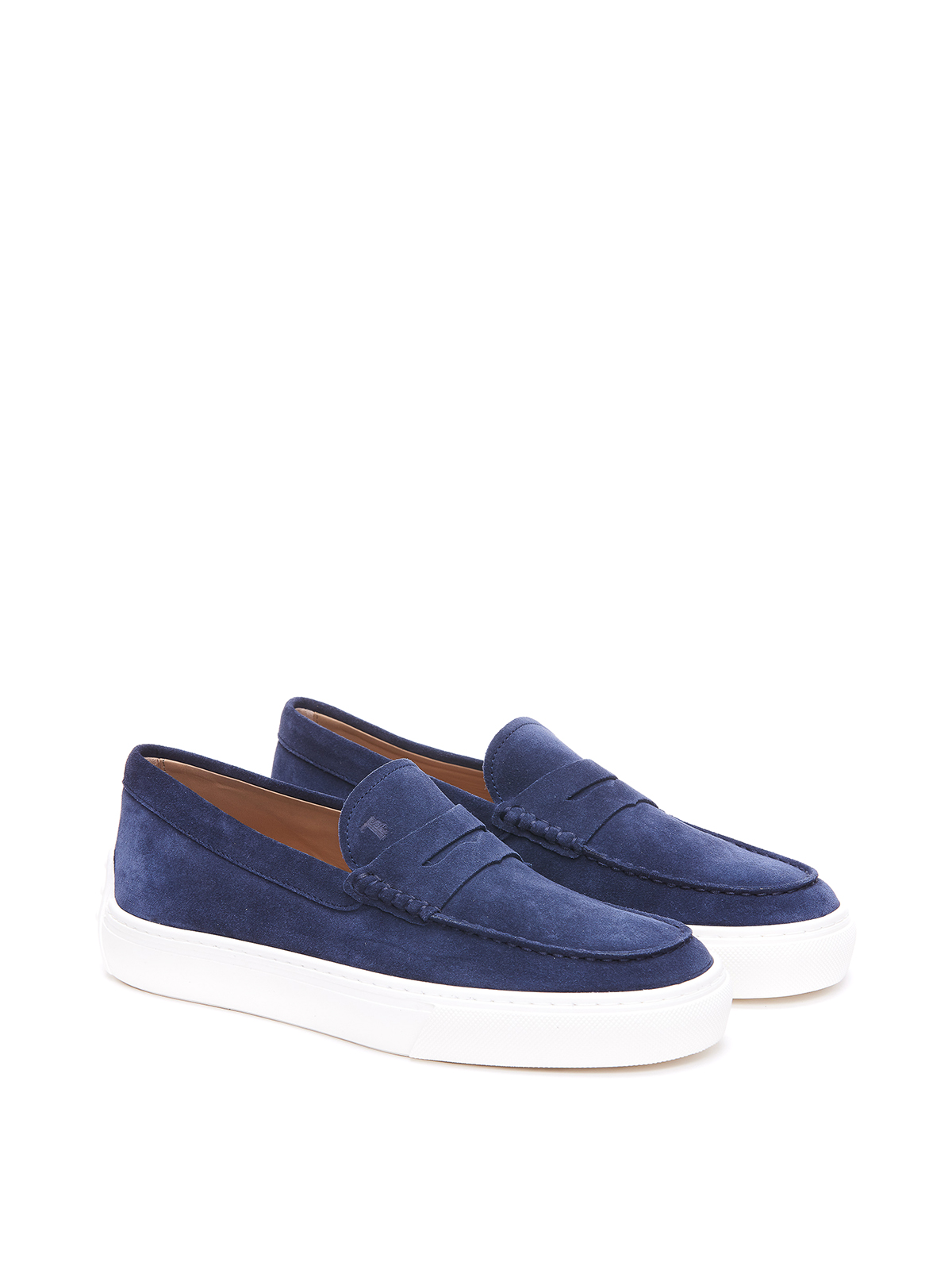 Shop Tod's Slipper Loafers In Blue