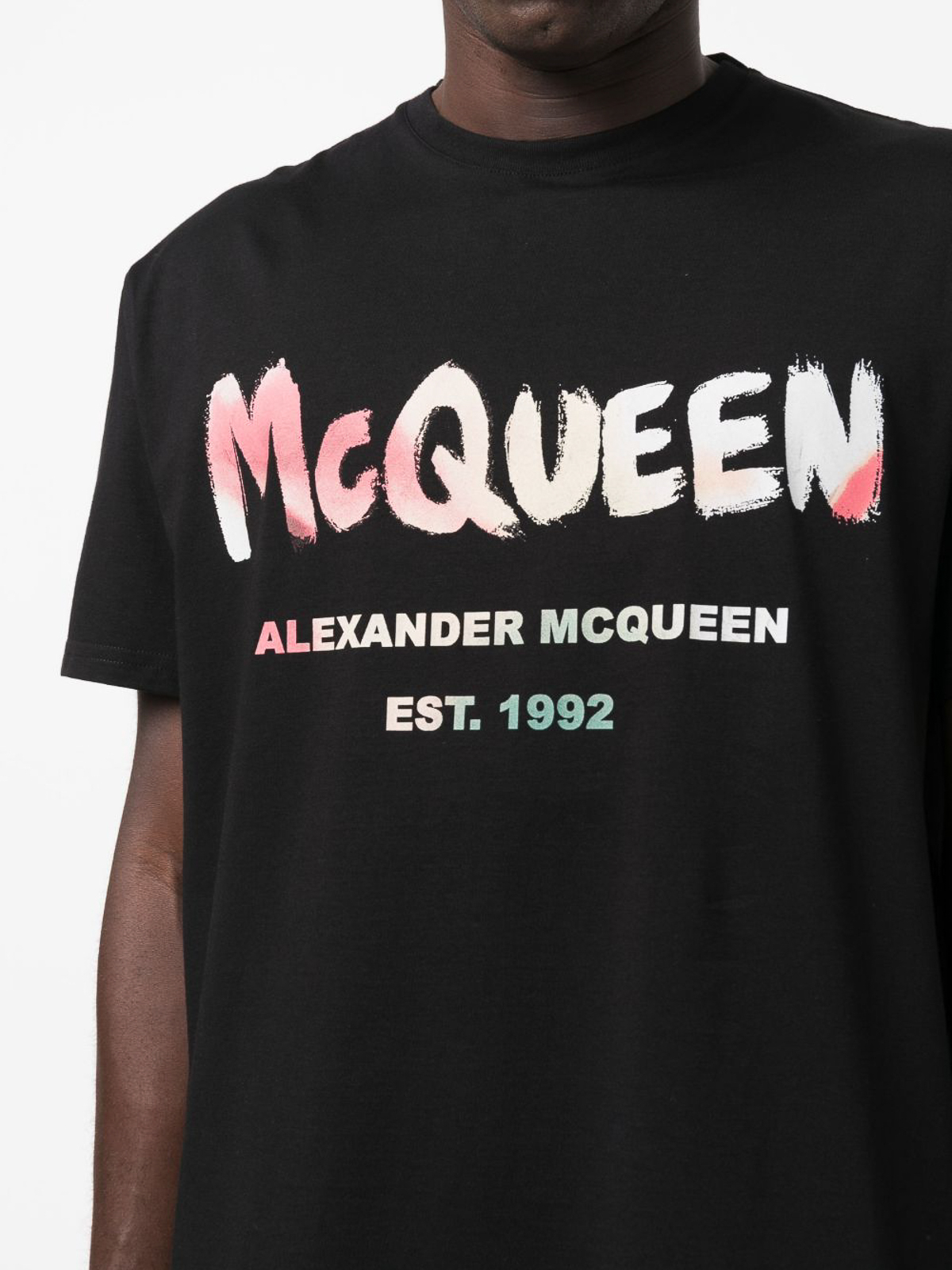 Alexander Mcqueen Logo-print cotton t-shirt - Men|753037QVZ150901