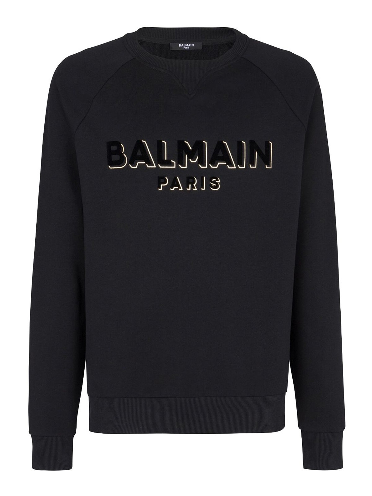 Balmain Crew-neck Sweatshirt In Black