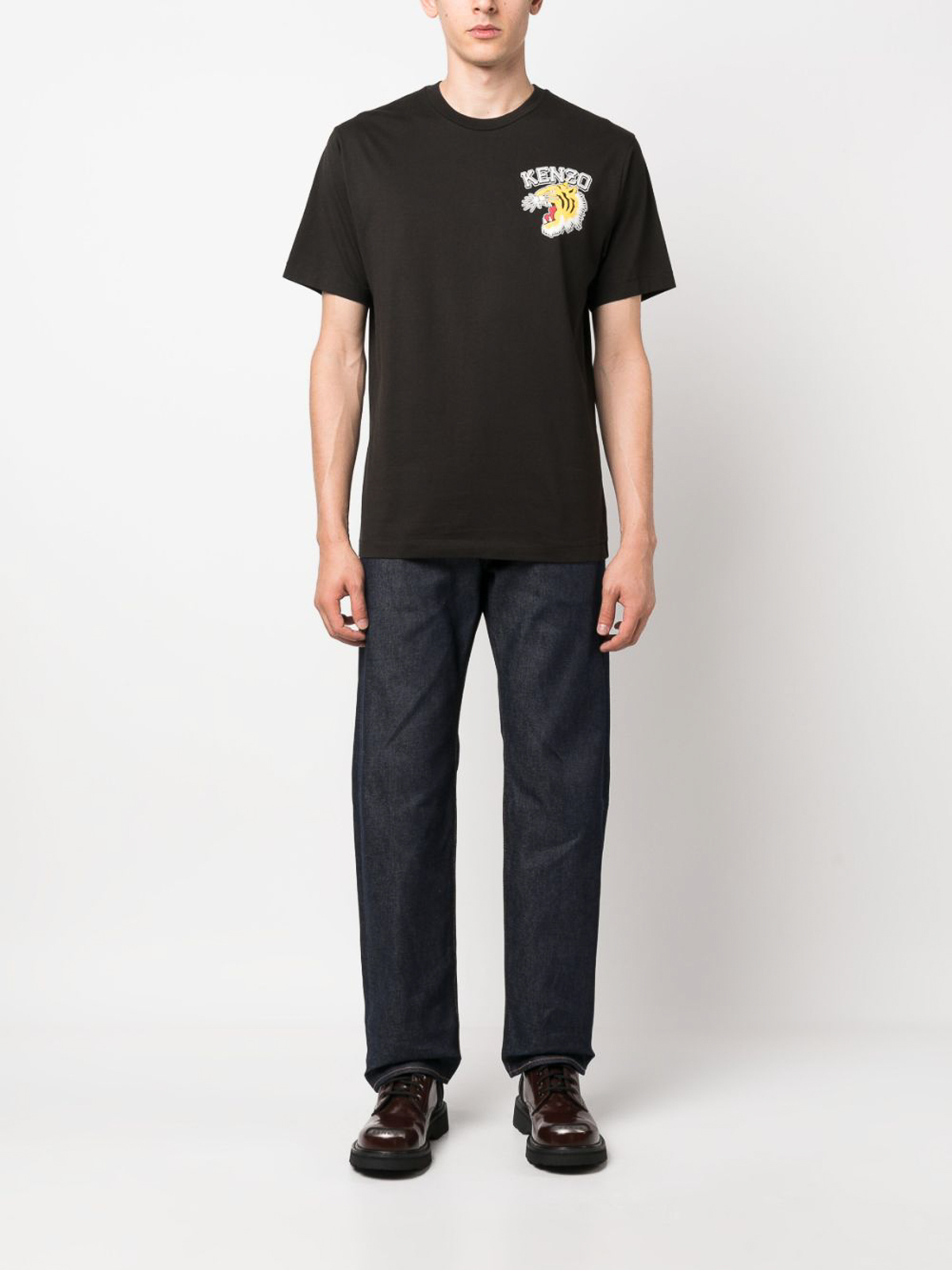 Kenzo Varsity jungle patch t-shirt - Black - Men|FD65TS0074SO99J