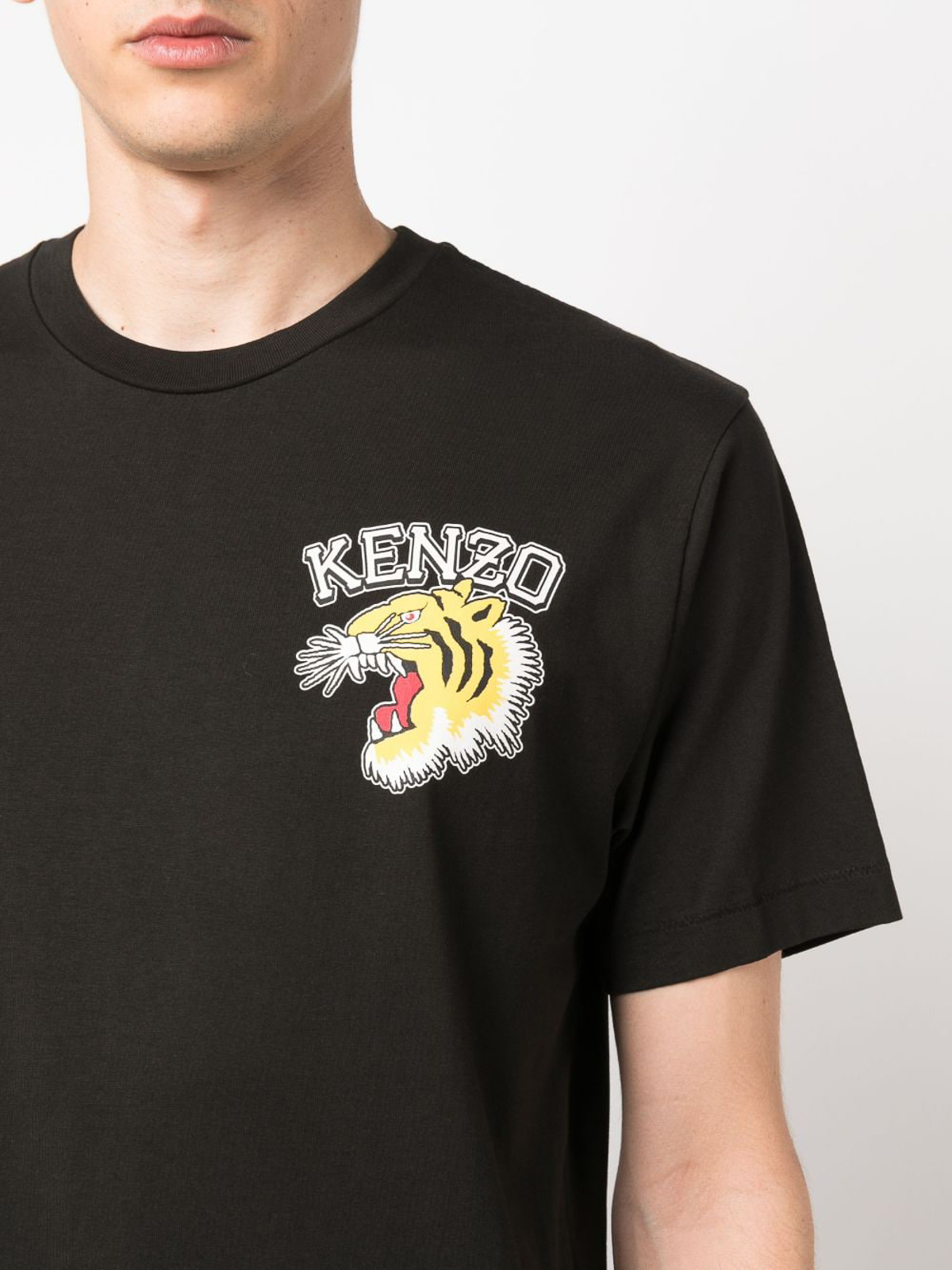 Kenzo Varsity jungle patch t-shirt - Black - Men|FD65TS0074SO99J