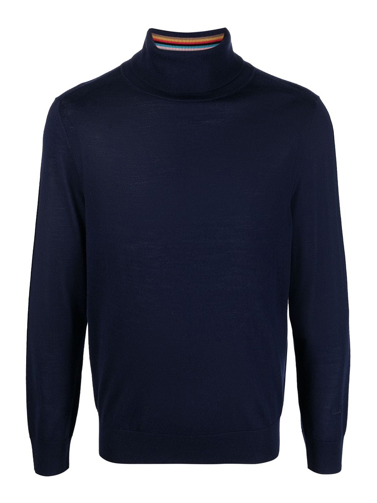 Paul Smith Fine-knit Zip-up Wool Cardigan In Blue