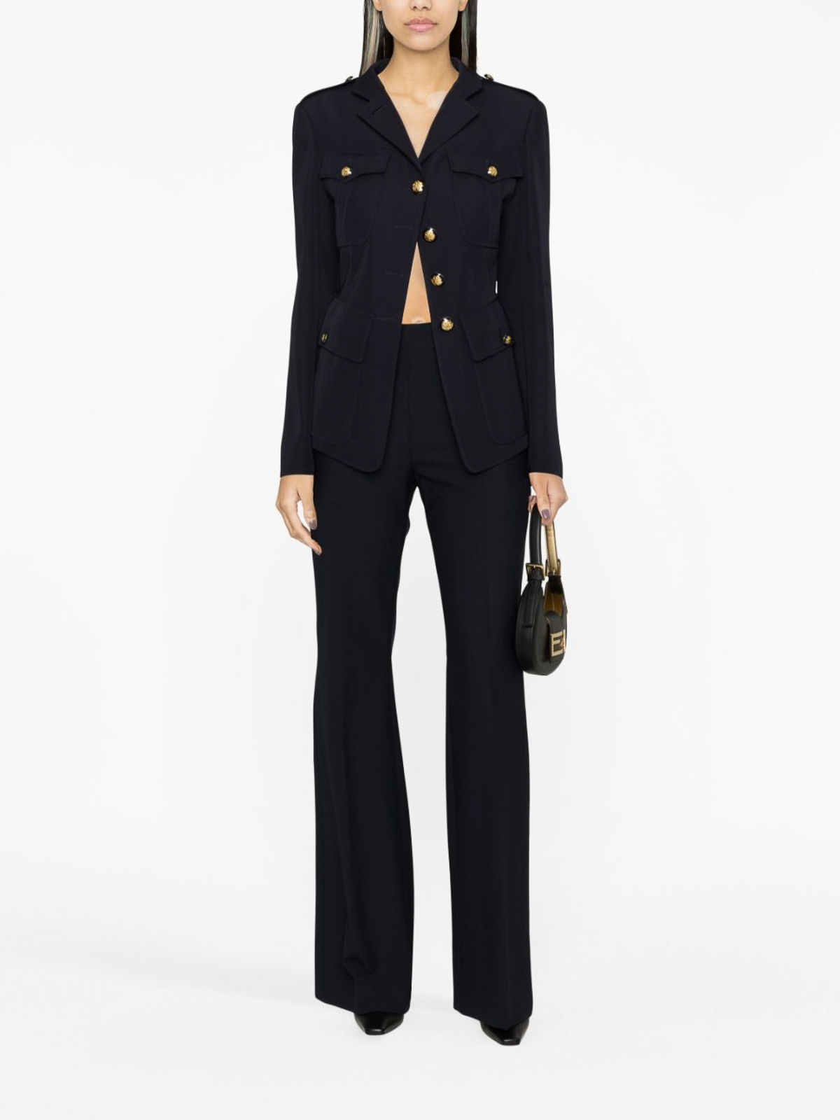 Alexander Mcqueen asymmetric military jacket|752799QJACF4100