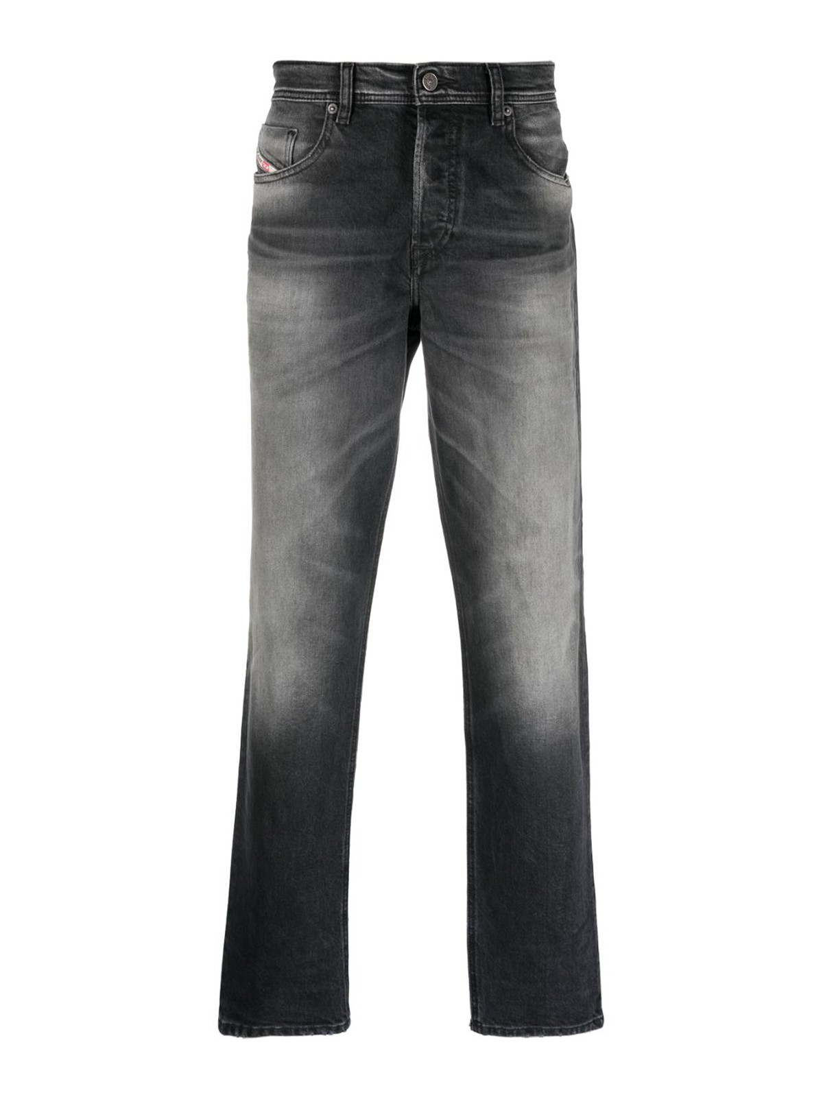 Diesel Mid-rise Tapered Jeans In Black