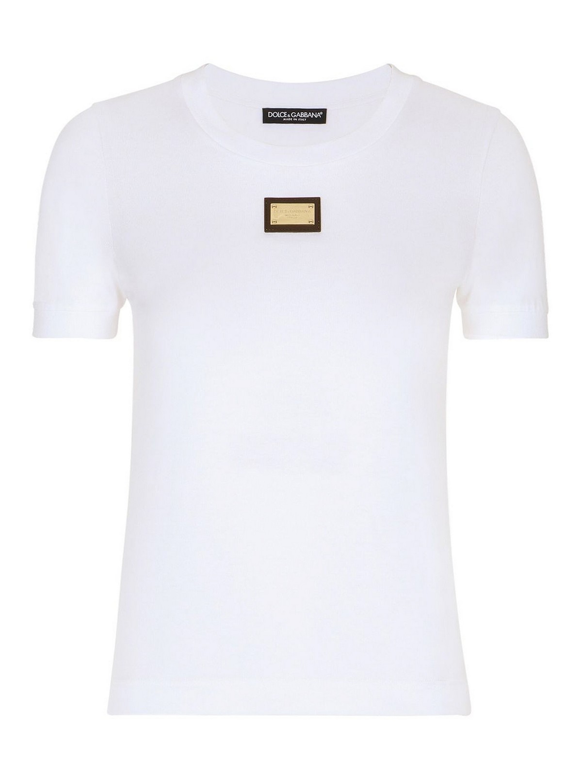 Dolce & Gabbana Cotton T-shirt In Blanco