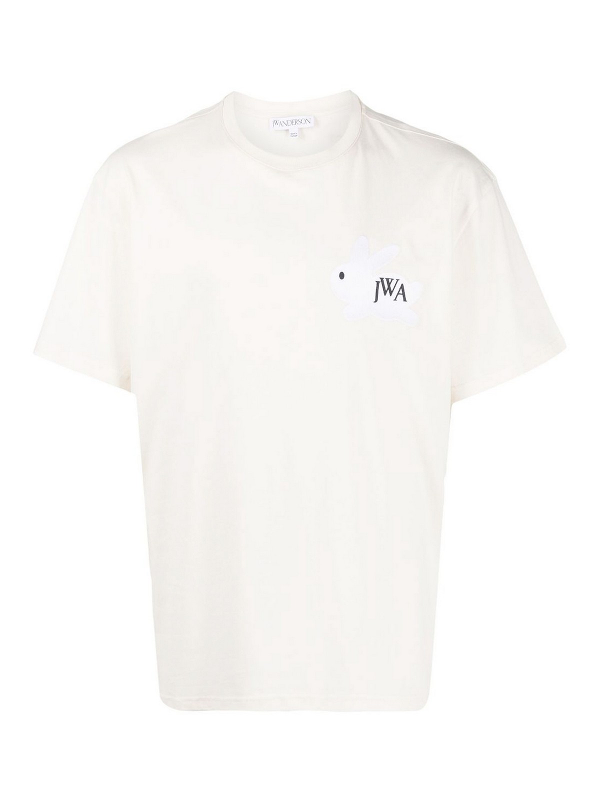 【送料&関税込】J.W. Anderson White Crewneck T-shirt With Lo JW Anderson - Jwa Logo Sweatshirts | HBX - Globally Curated
