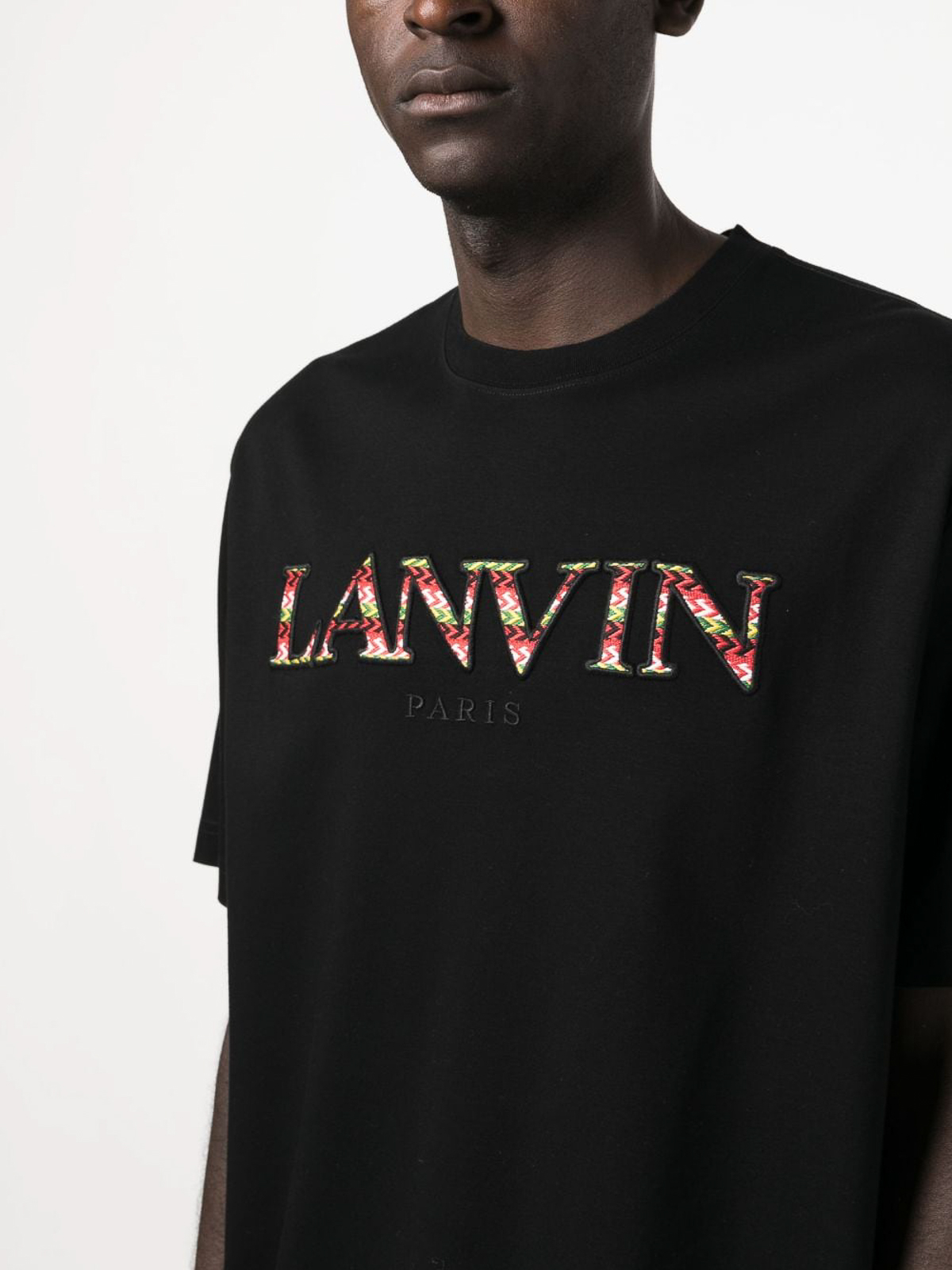 Lanvin embroidered logo t-shirt - Black - Men