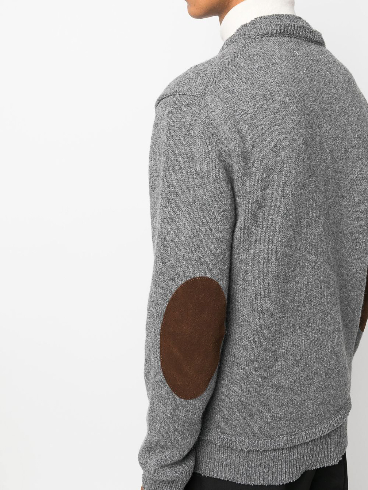 Maison Margiela Elbow-patch jumper - Grey | SI1GP0002S18064860F