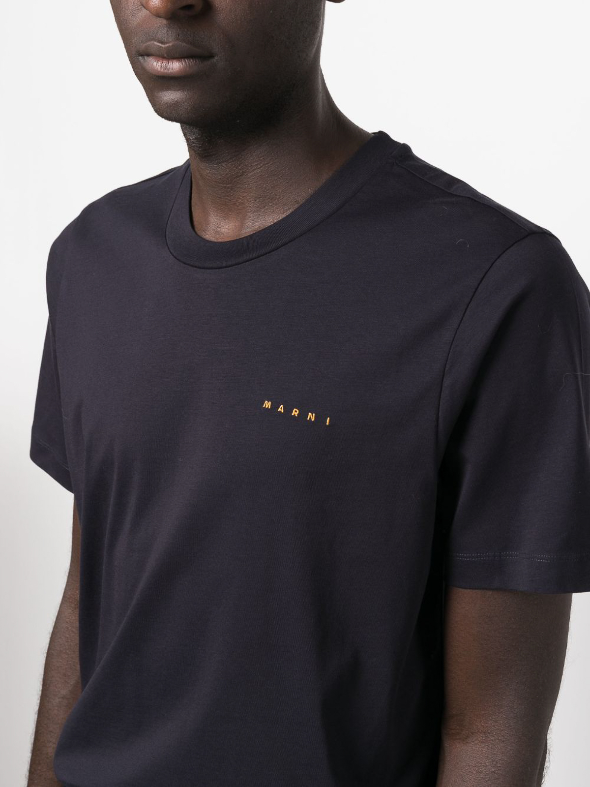 Shop Marni Logo-patch Cotton T-shirt In Negro